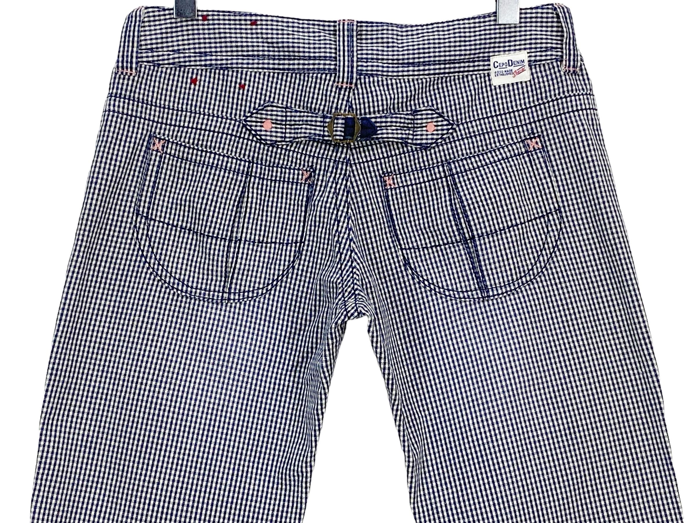Japanese Brand Vintage Cepo Hickory Buckle Back Pants Japanese Workwear 90s Size US 28 / EU 44 - 6 Thumbnail