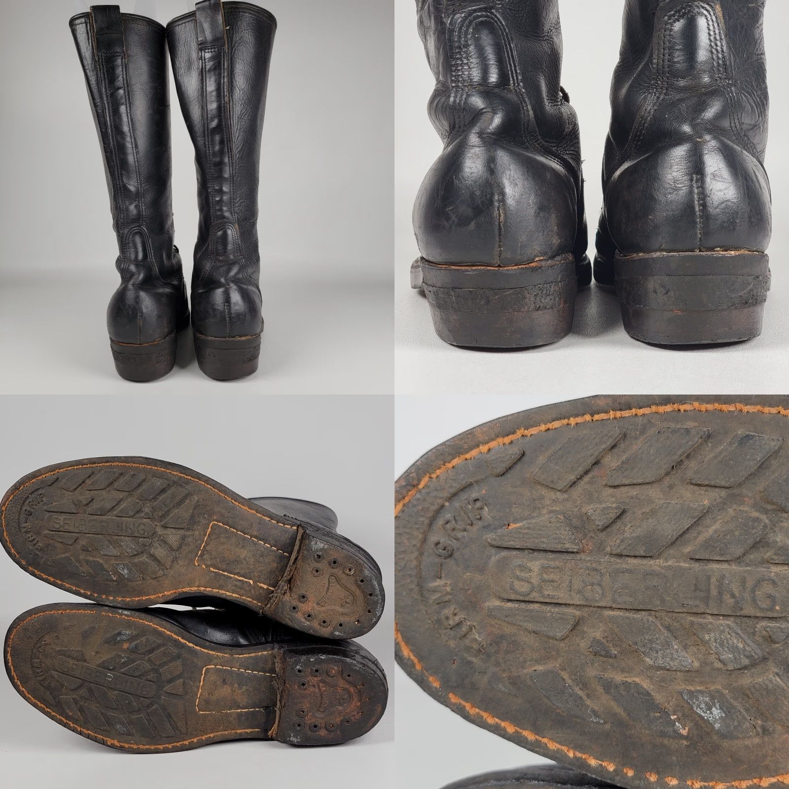 Vintage VINTAGE Good Year Welted Tall Boots Men 9 M Black Logger Sieberling Soles Size US 9 / EU 42 - 8 Thumbnail