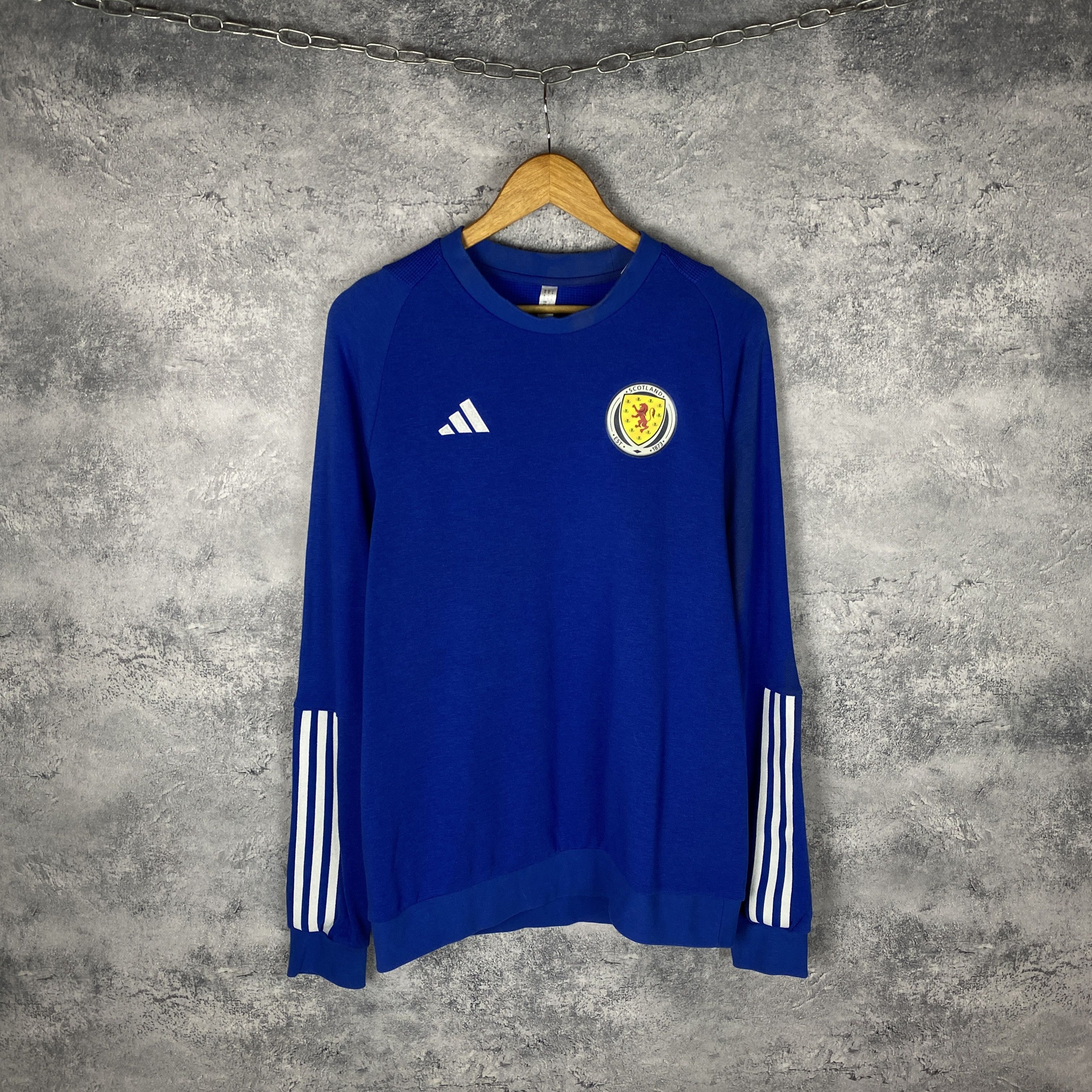 Adidas Adidas Scotland Sweatshirt Men's Size M Blue Long Sleeve Size US M / EU 48-50 / 2 - 1 Thumbnail