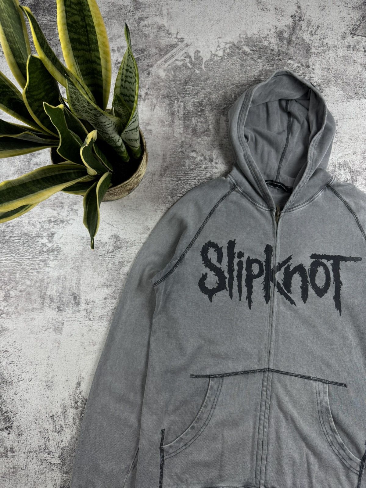 Slipknot Slipknot 2007 Overdyed Faded Men’s Large Cotton Rock Band Tour Zip Merch Hoodie Size US L / EU 52-54 / 3 - 6 Thumbnail
