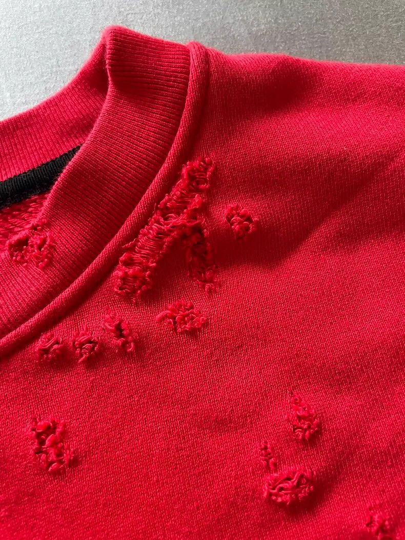 Amiri Amiri Kidora damage hoodie red 2501-Nextarrow Size US M / EU 48-50 / 2 - 3 Thumbnail