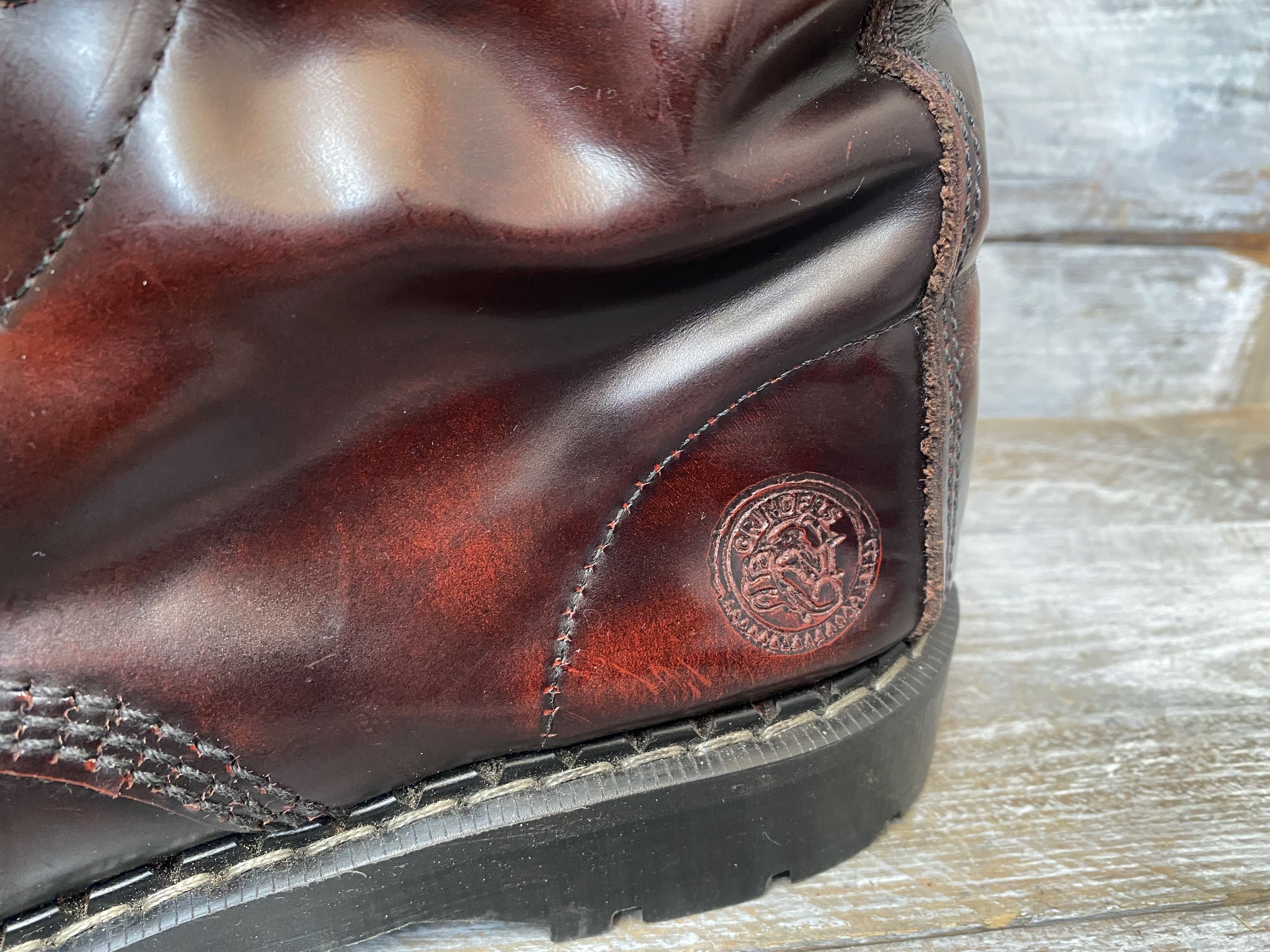 Vintage Grinder x Dr martens burgundy combat boots steel toe uk7 Size US 8 / EU 41 - 6 Thumbnail