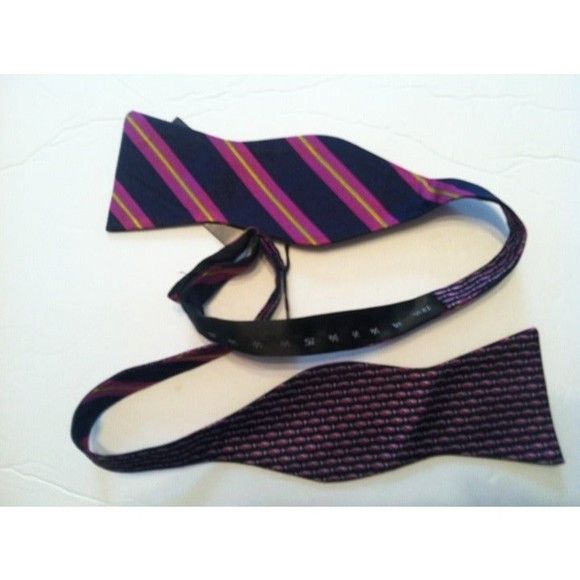 Daniel Cremieux DANIEL CREMIEUX MEN'S NAVY 100%SILK BOW TIE Size ONE SIZE - 8 Thumbnail