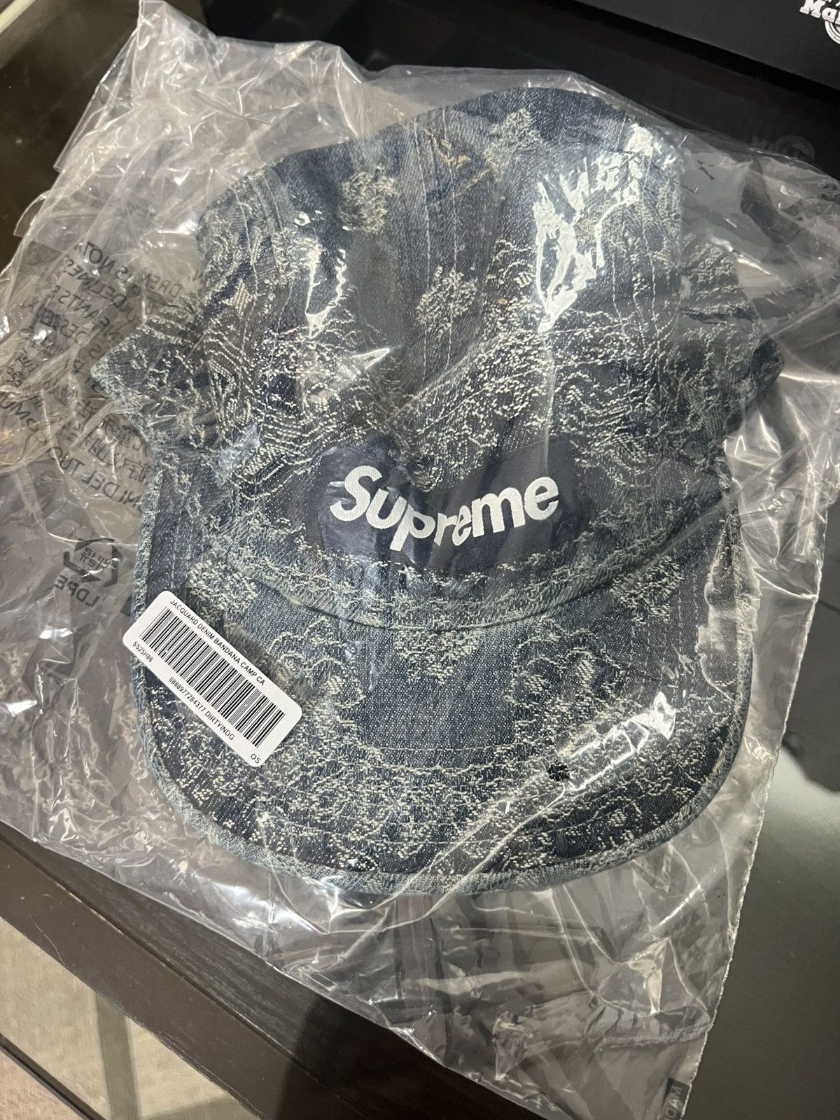 Supreme Supreme Bandana Denim Camp Cap Hat Size ONE SIZE - 2 Thumbnail