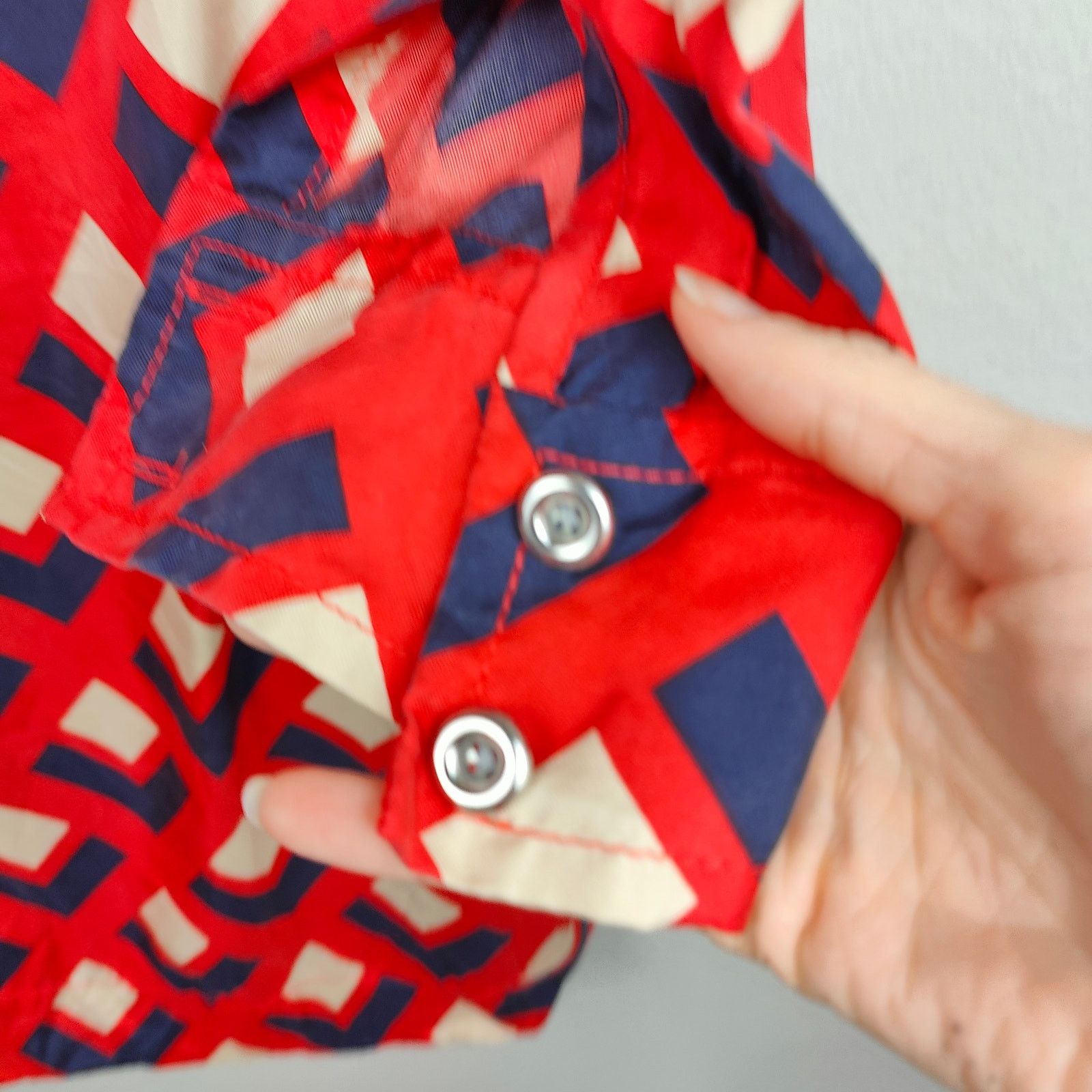 Banana Republic Banana Republic Mad Men Silk Shirt Dress Womens 0 Red Blue Size XS / US 0-2 / IT 36-38 - 3 Thumbnail