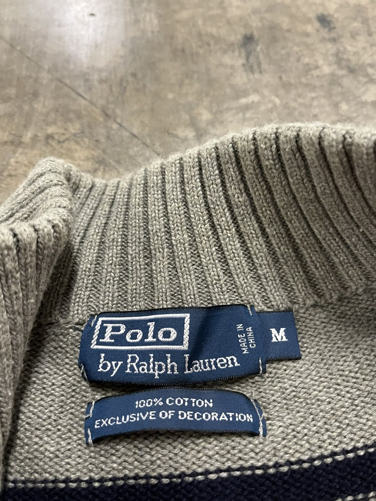 Polo Ralph Lauren × Vintage Polo Ralph Lauren vintage stripped 1/4 zip sweater knit Size US M / EU 48-50 / 2 - 9 Thumbnail