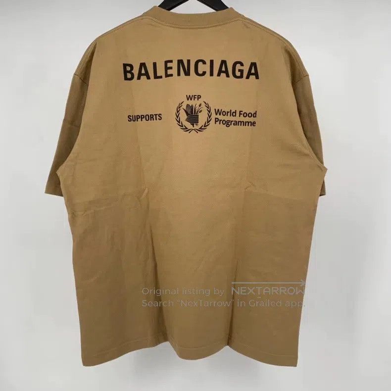 Balenciaga Balenciaga Khaki Food Agency Short Sleeve Size US L / EU 52-54 / 3 - 2 Thumbnail