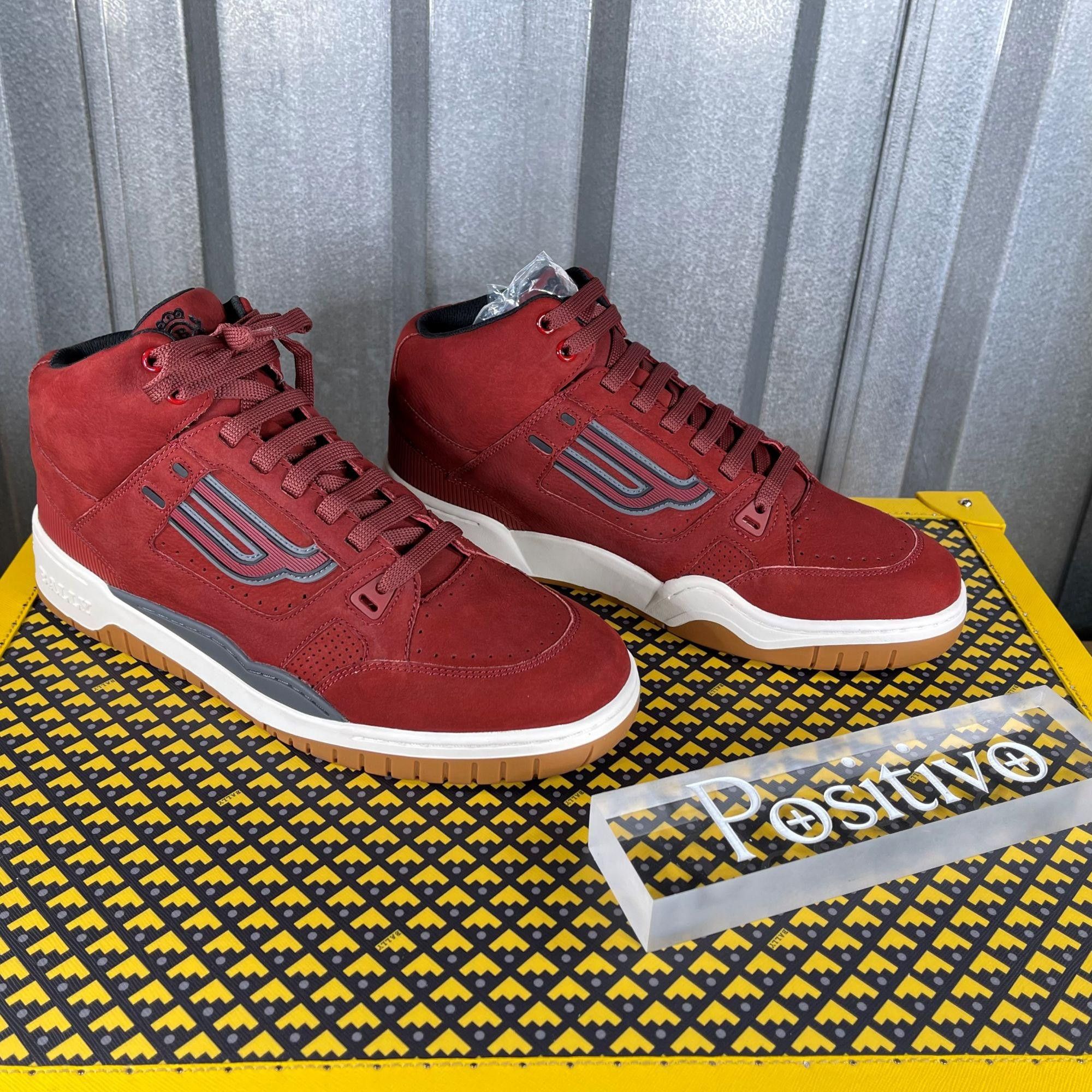 Bally Bally King Red Leather High Top Sneakers US 7 Size US 7 / EU 40 - 4 Thumbnail