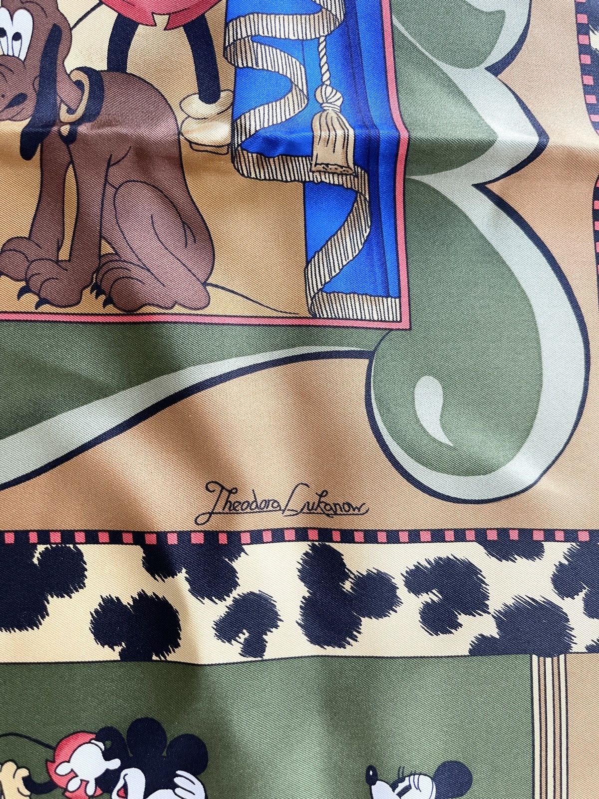 Disney “Walt Disney Gallery” by Theodora Lukanow Mickey Silk Scarf Size ONE SIZE - 4 Thumbnail