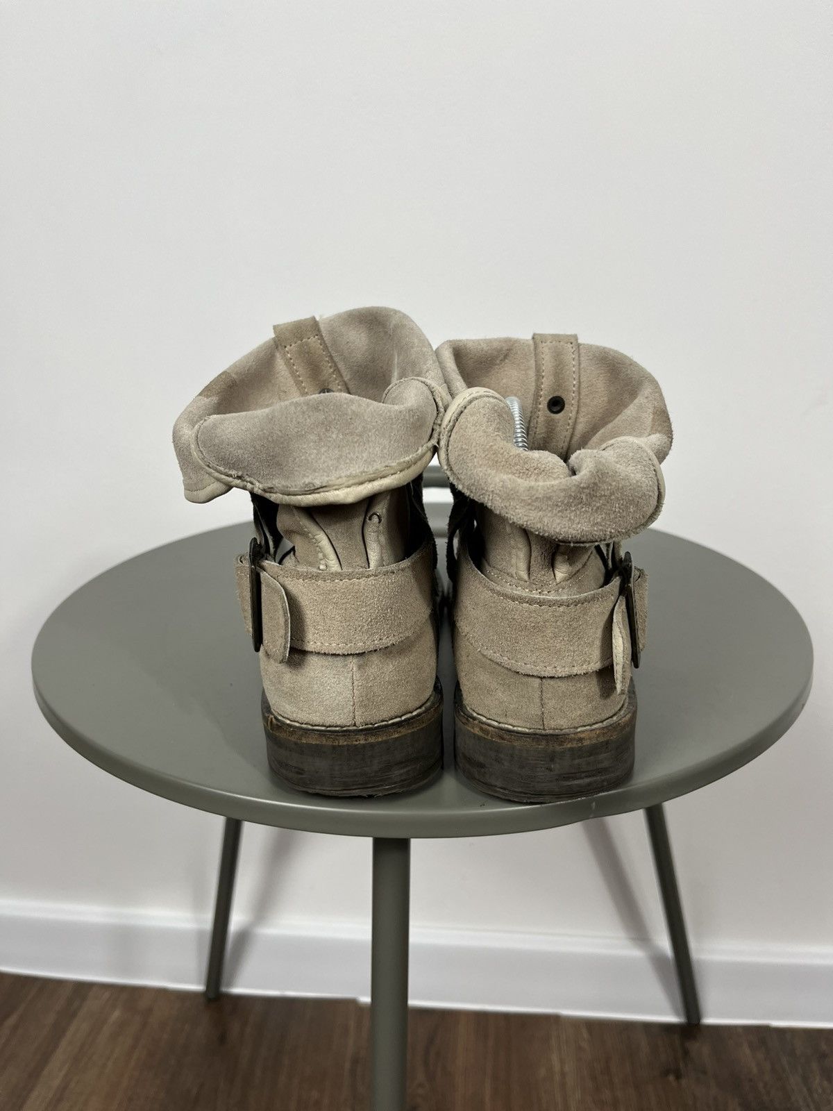 Vintage Buffalo Suede Foldover Buckle Boots Women’s Size 36 Beige Size US 5.5 / IT 35.5 - 6 Thumbnail