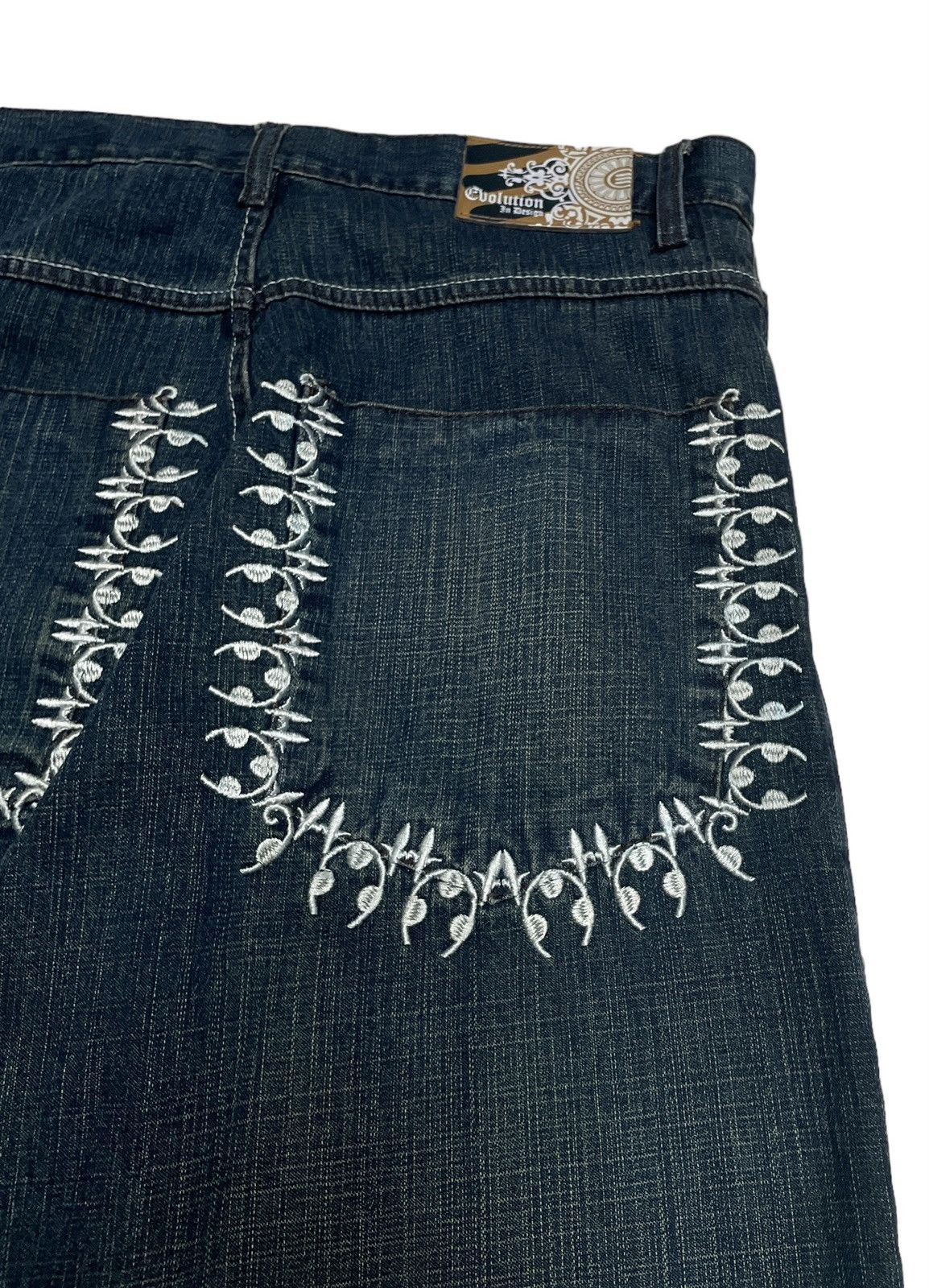 Japanese Brand × Vintage Rare Design Vintage Brand Evolution Baggy Jeans 2000s Size US 34 / EU 50 - 4 Thumbnail