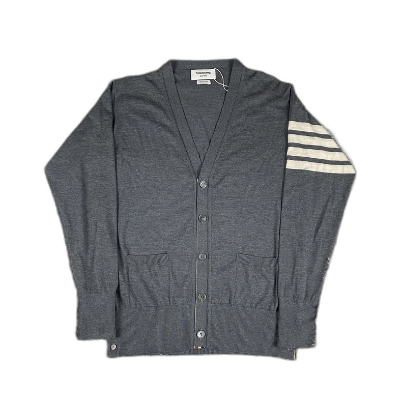 Thom Browne Thom Browne Merino Wool Cardigan with Stripes Size US M / EU 48-50 / 2 - 1 Thumbnail