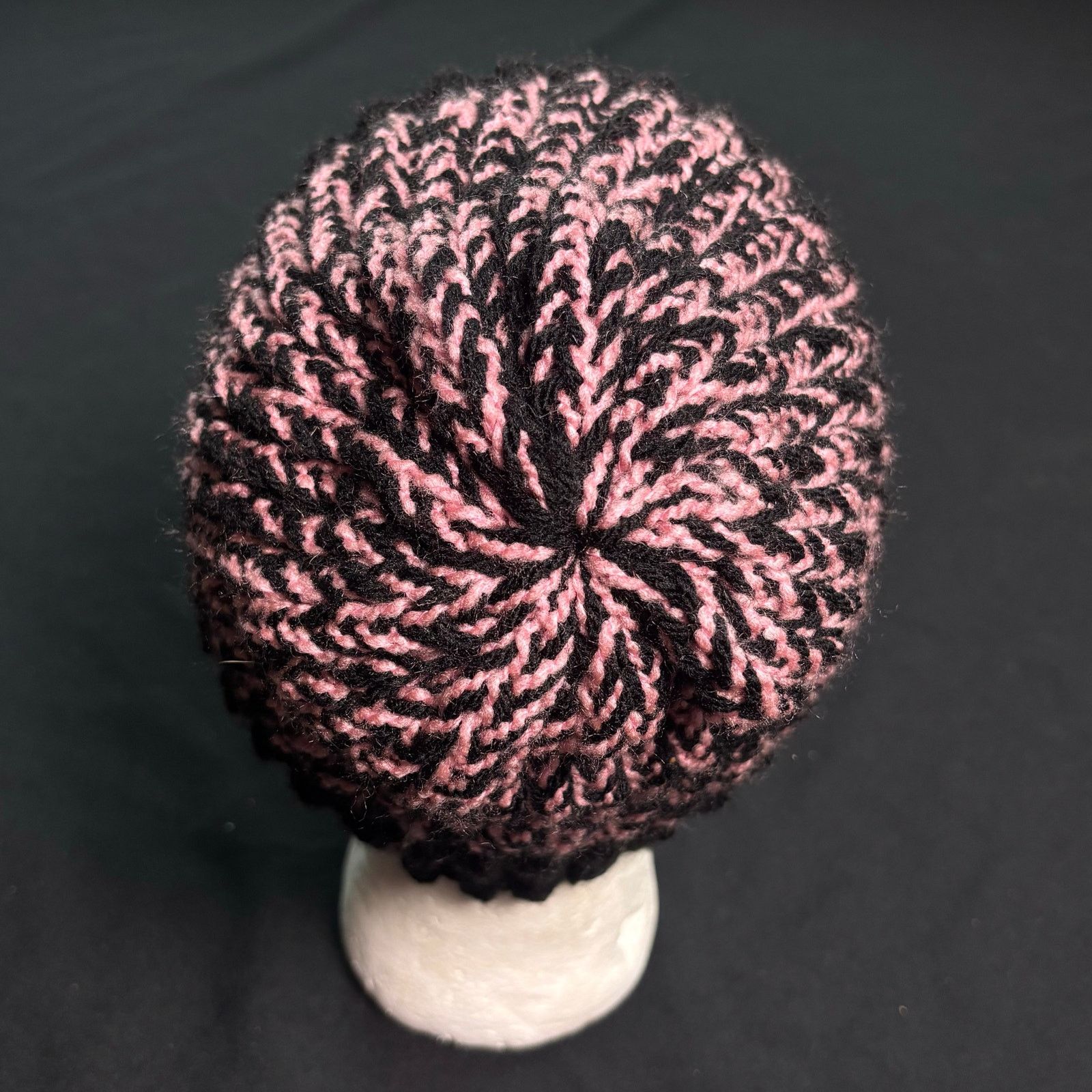 Other Pink & Black Knit Beanie Size ONE SIZE - 4 Thumbnail