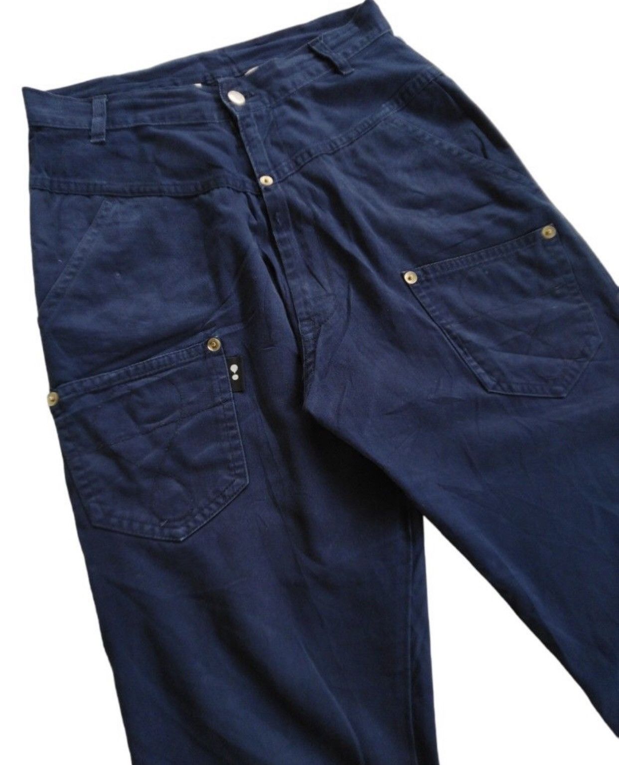 Issey Miyake Issey Miyake cargo multi pocket drop crotch pants Size US 29 - 2 Thumbnail