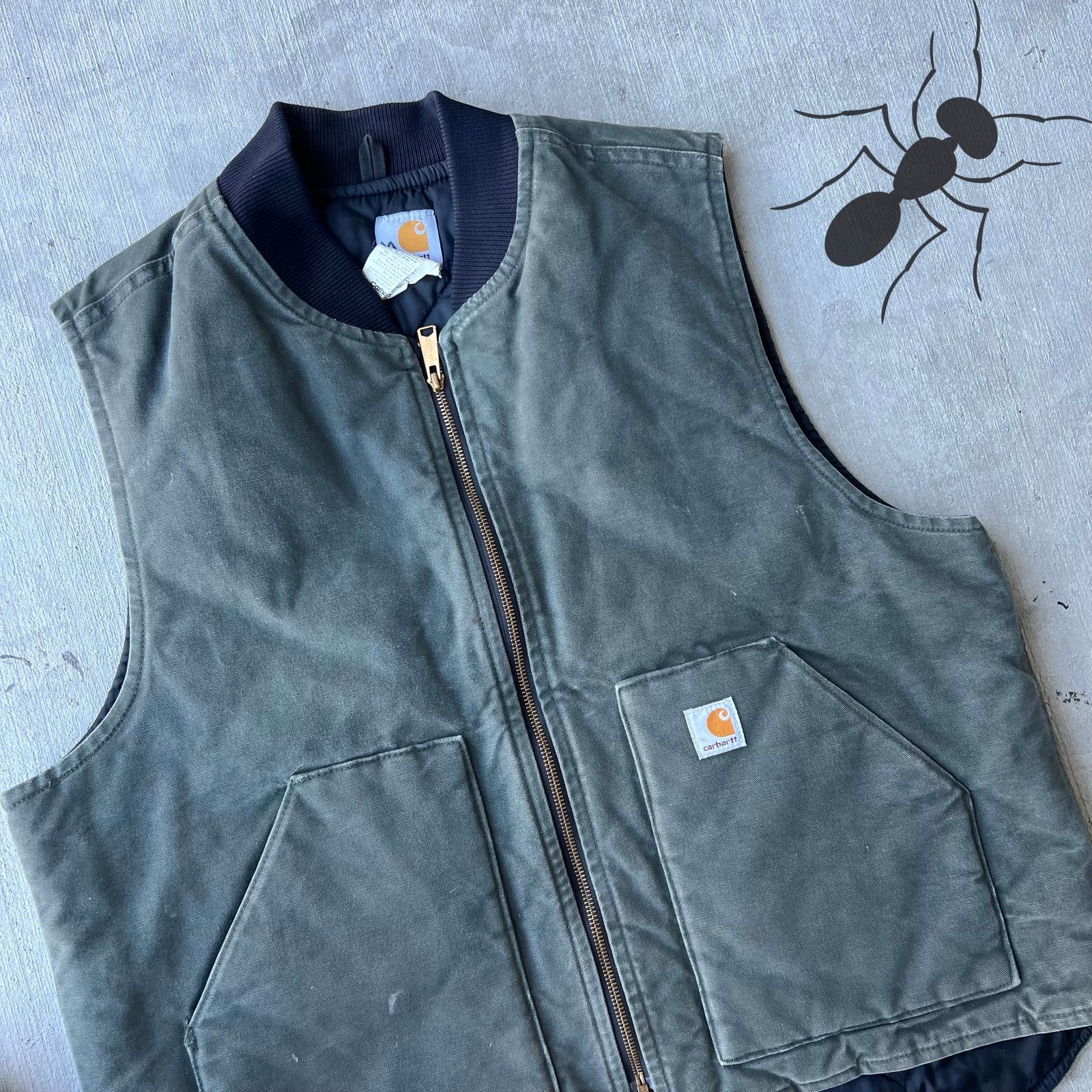 Carhartt × Vintage Carhartt V32 DGR green work wear vest Size US XL / EU 56 / 4 - 2 Thumbnail