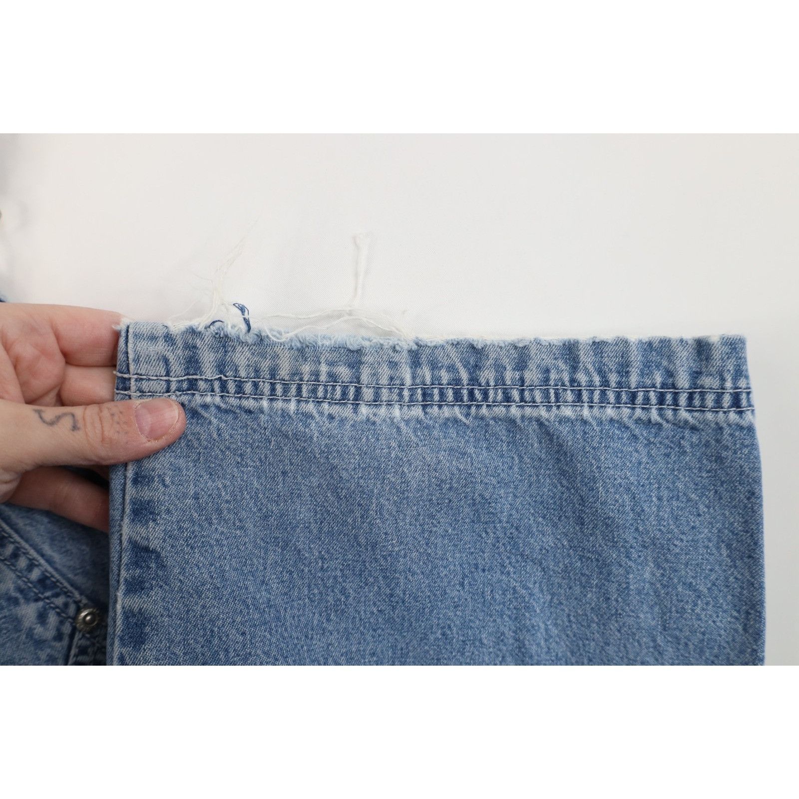 Vintage Vintage 90s Y2K Streetwear Faded Babydoll Wide Leg Overalls Size 28" / US 6 / IT 42 - 11 Thumbnail