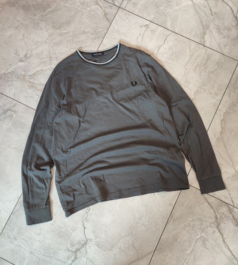 Fred Perry Sweater Pullover Fred Perry Gray Long Sleeve Size XL Size US XL / EU 56 / 4 - 1 Thumbnail