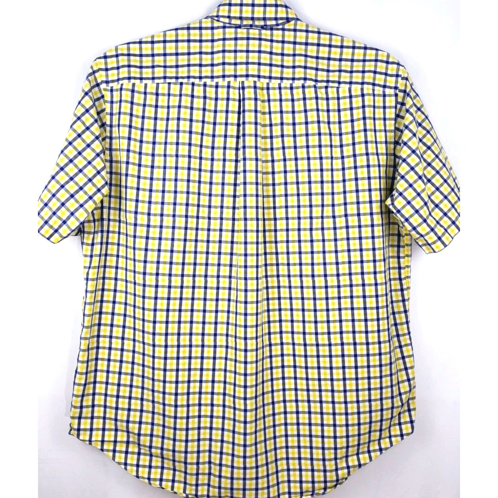 Tommy Hilfiger VINTAGE Tommy Hilfiger Shirt Adult Medium Yellow Plaid Short Sleeve Button-Front Classic Fit Mens Size US M / EU 48-50 / 2 - 2 Thumbnail