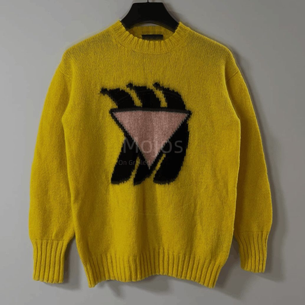 Prada Sz 46 Prada Triangle Logo Knitwear-2508 Size US S / EU 44-46 / 1 - 1 Thumbnail