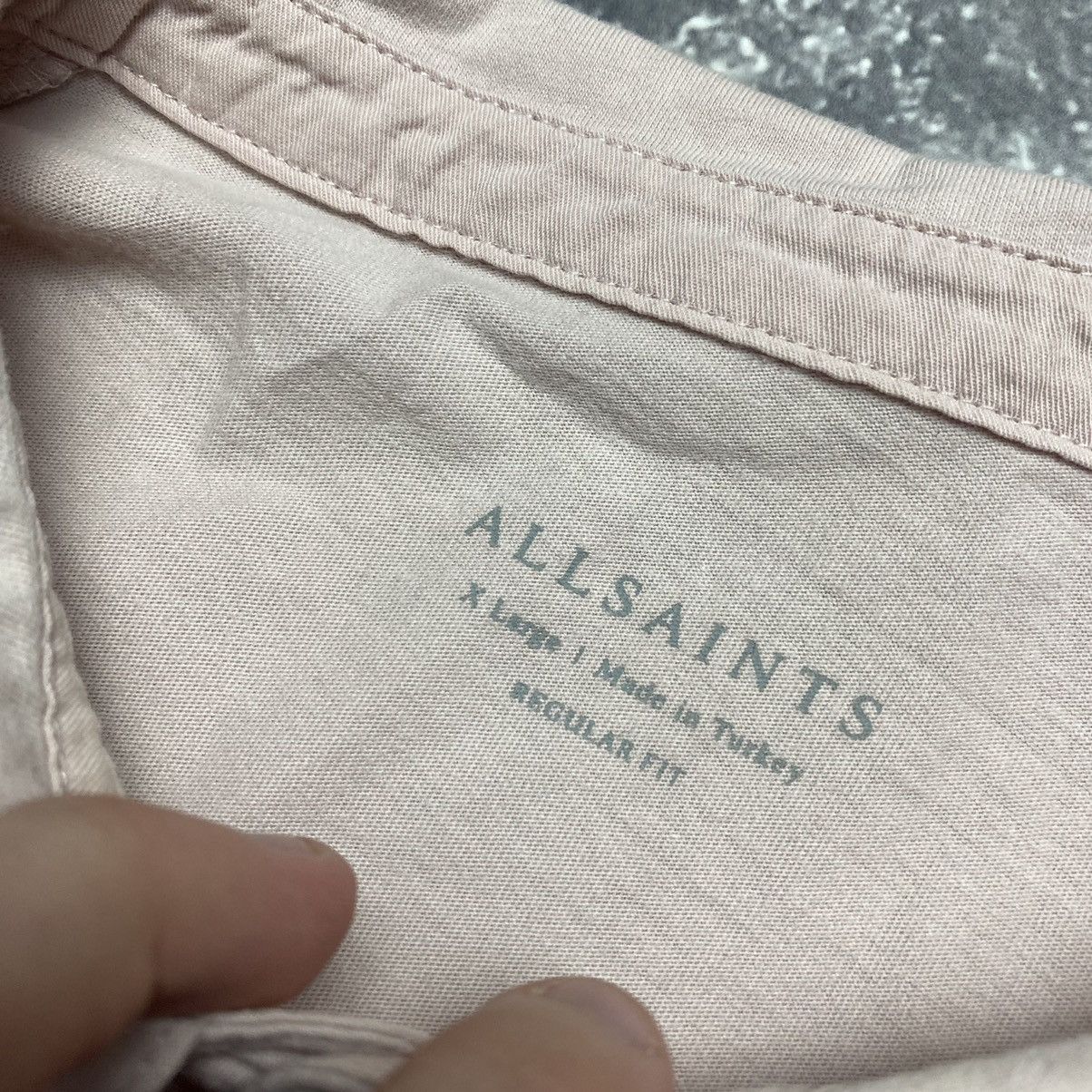 Allsaints Designer All Saints small basic logo y2k old money polo Size US XL / EU 56 / 4 - 5 Thumbnail