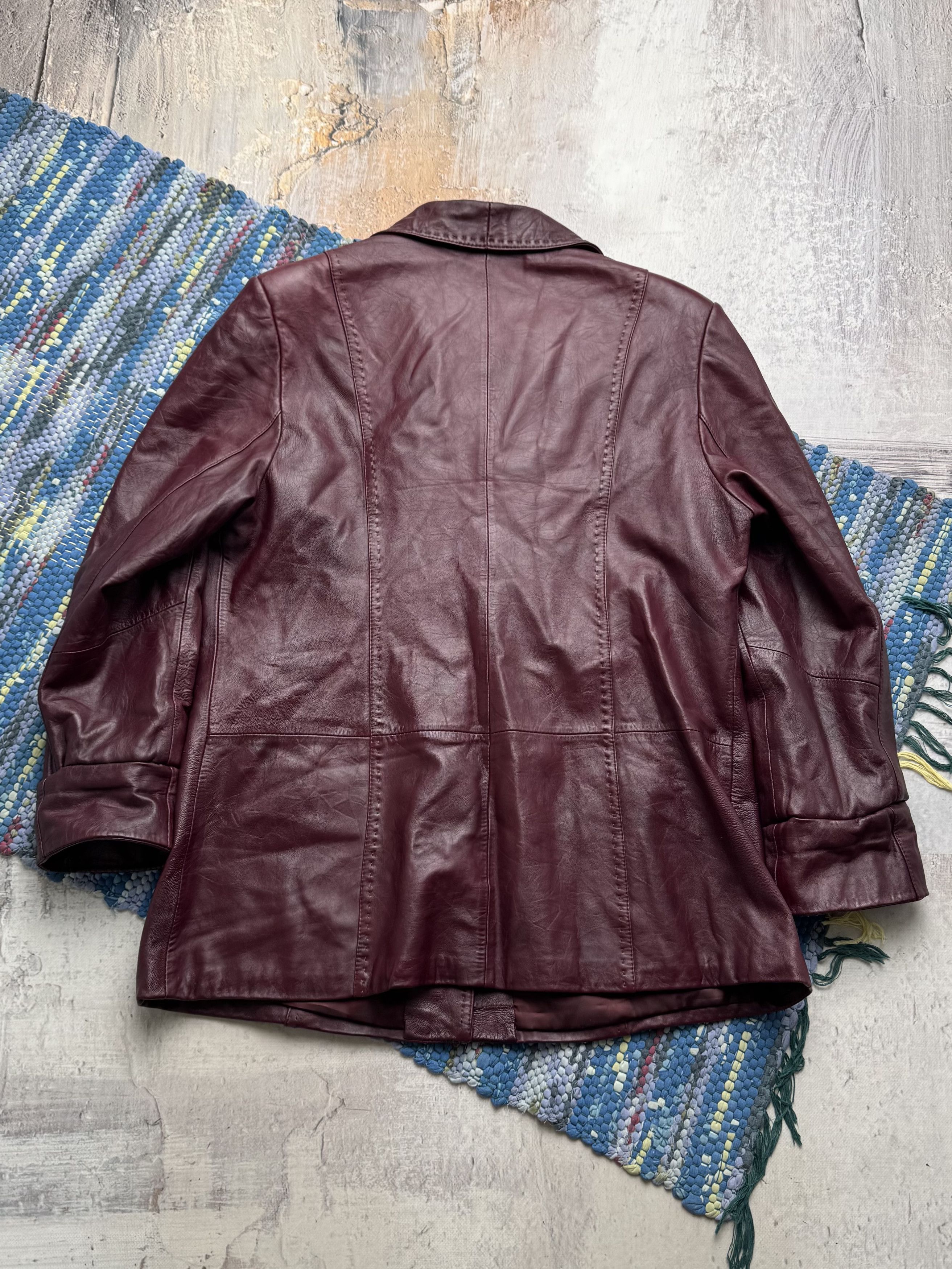 Vintage Vintage Genuine Leather Button Front Casual Mid Length Coat Size L / US 10 / IT 46 - 9 Thumbnail