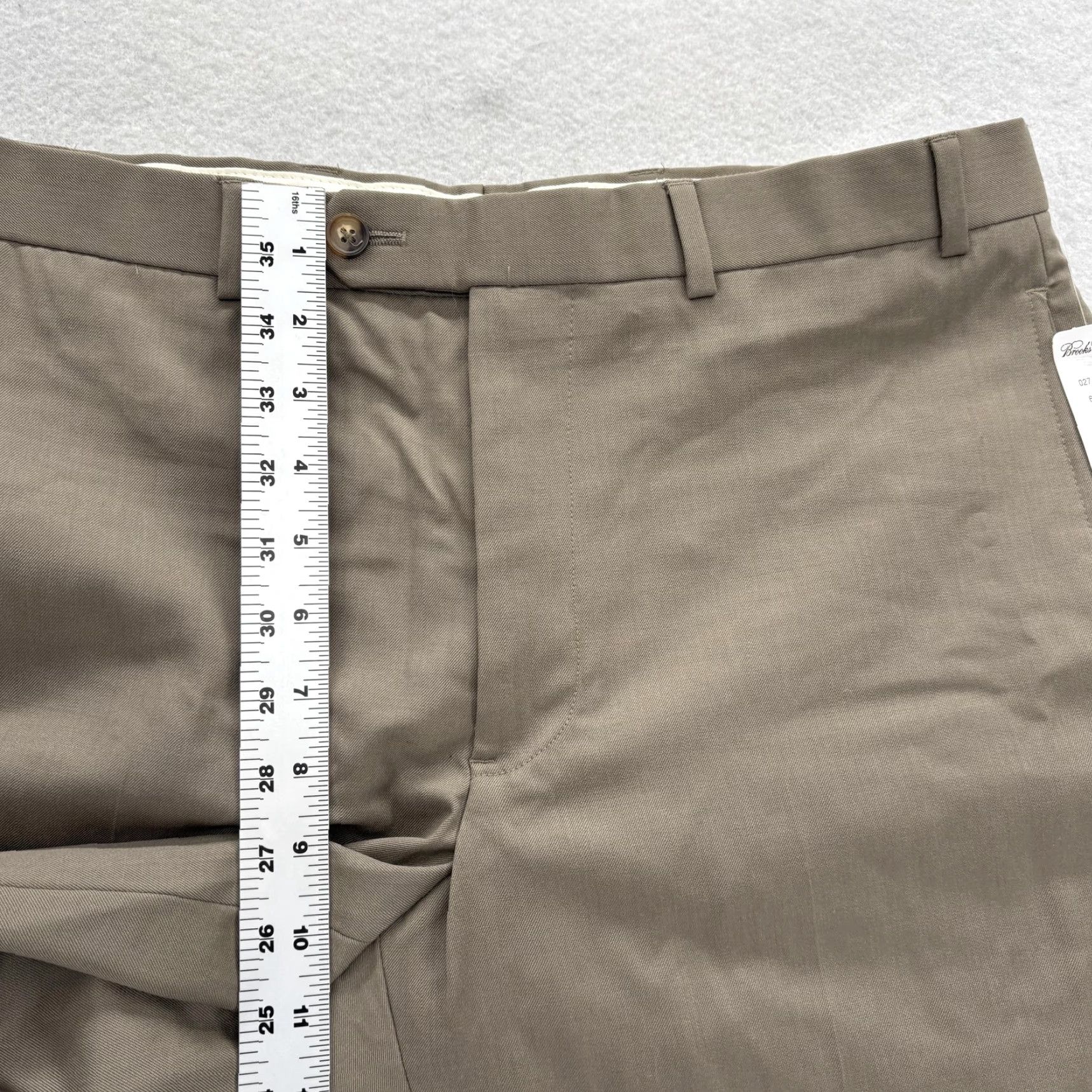 Brooks Brothers Madison Fit Dress Pants Mens 34x30 Wool Brown Flat Front Classic Pants Mens 34 Brown Wool Classic Madison Fit Workwear Business Mens