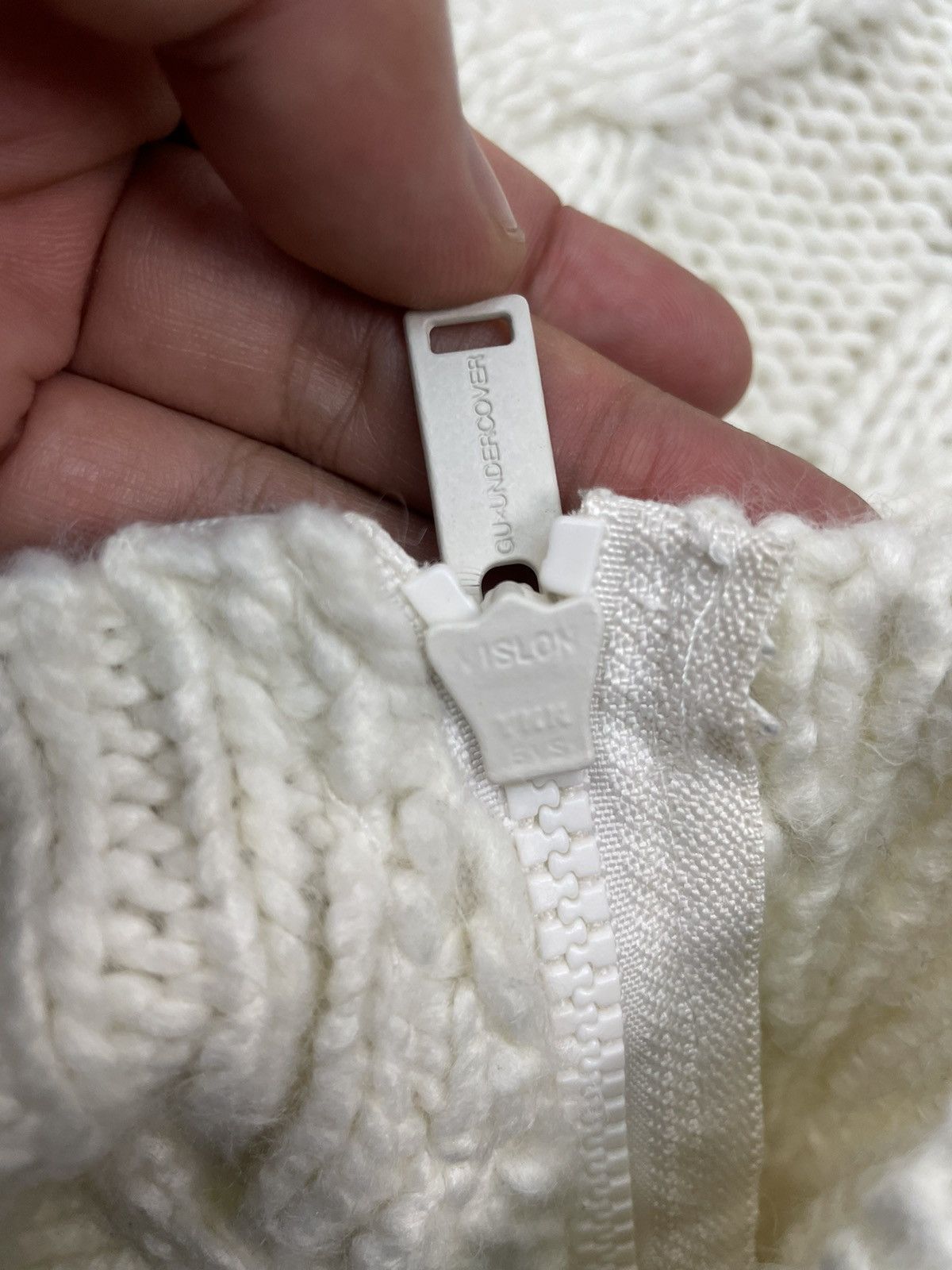 Undercover 🇯🇵 Undercover Sweater Cable Knit Oversized Baggy White Size US L / EU 52-54 / 3 - 11 Thumbnail