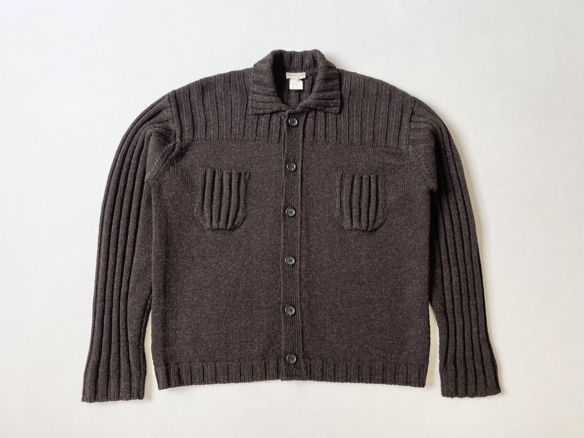 Dries Van Noten Early 2000s Brown Wool Cardigan Size US XL / EU 56 / 4 - 1 Thumbnail