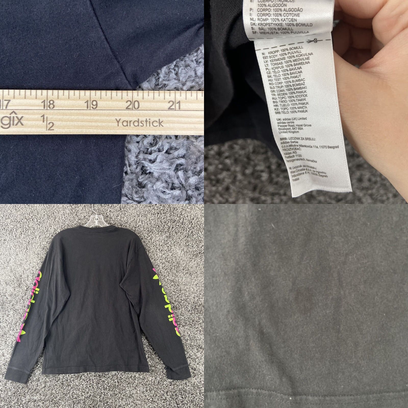 Adidas Adidas Mens Size M Black Long Sleeve Size US M / EU 48-50 / 2 - 8 Thumbnail