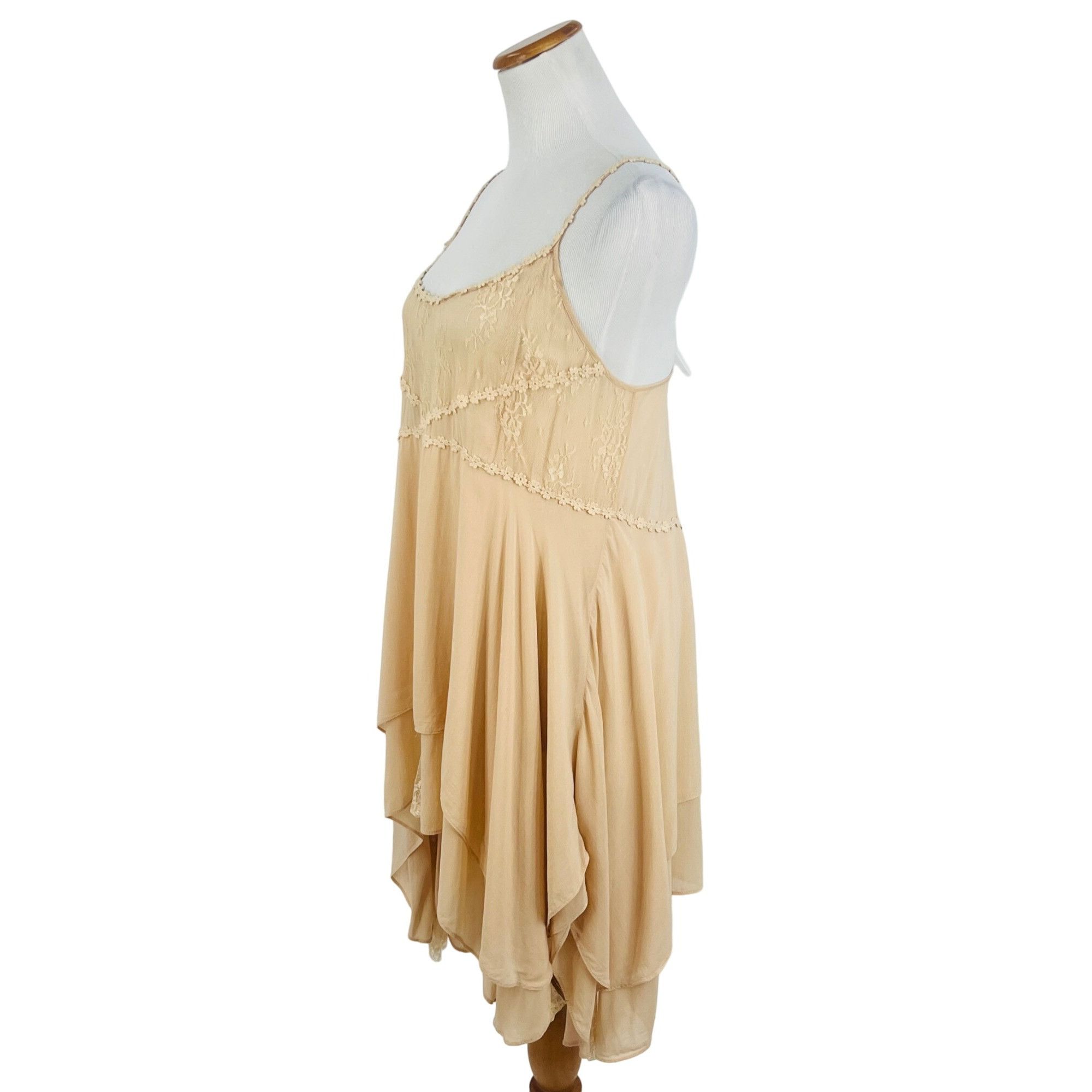 Free People RARE Free People Pieced Together Mini Slip Dress Tunic | Gru Size L / US 10 / IT 46 - 11 Thumbnail