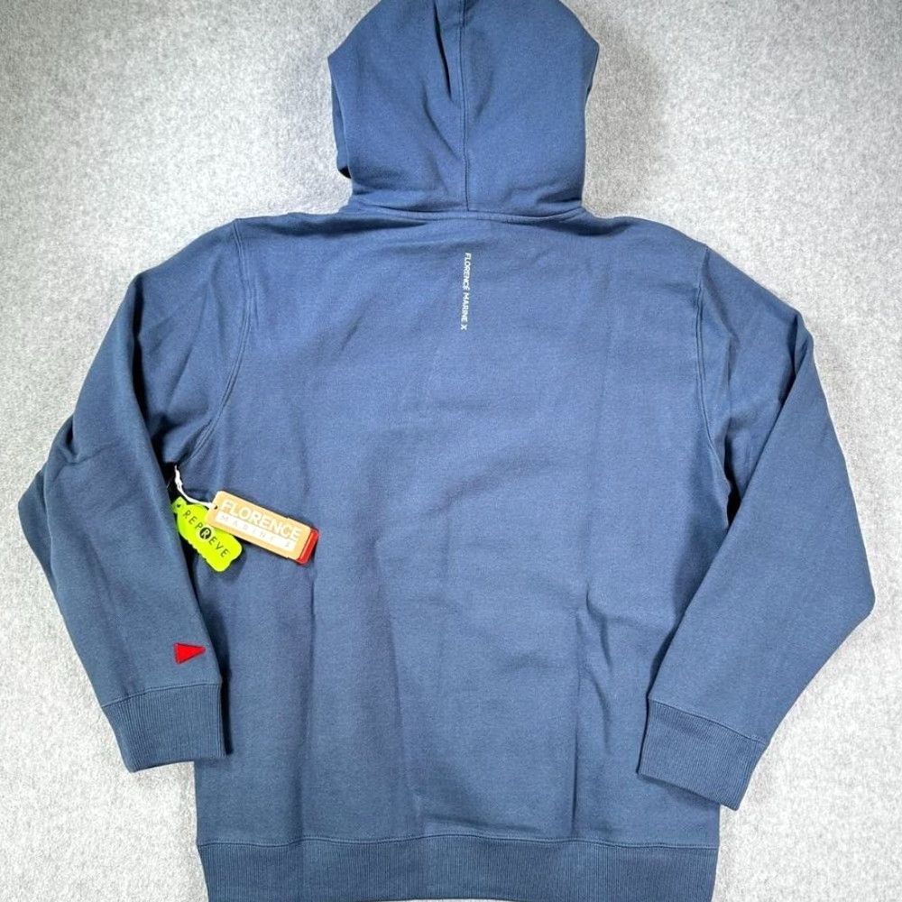 Vintage Florence Marine X Explorer Hoodie Mens Medium Slate Blue Organic Cotton Surf Outdoors Hoodie Size US M / EU 48-50 / 2 - 5 Thumbnail