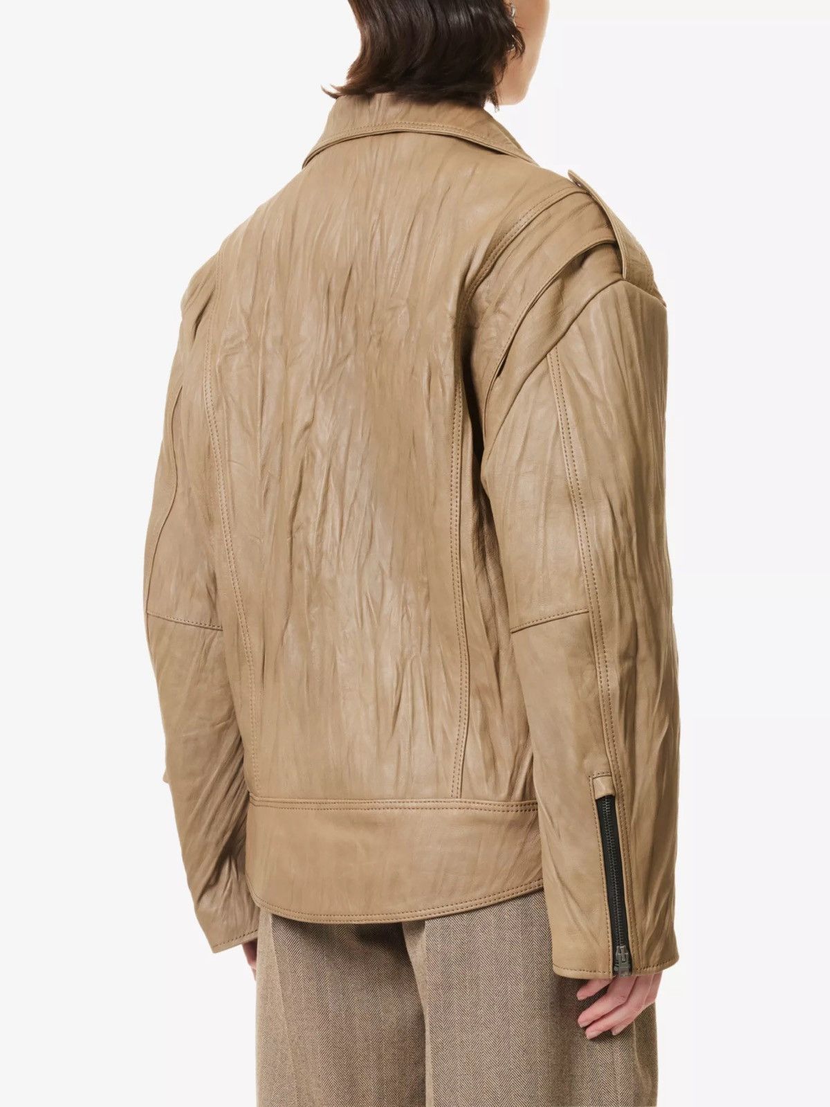 Acne Studios Linor oversized belted leather jacket