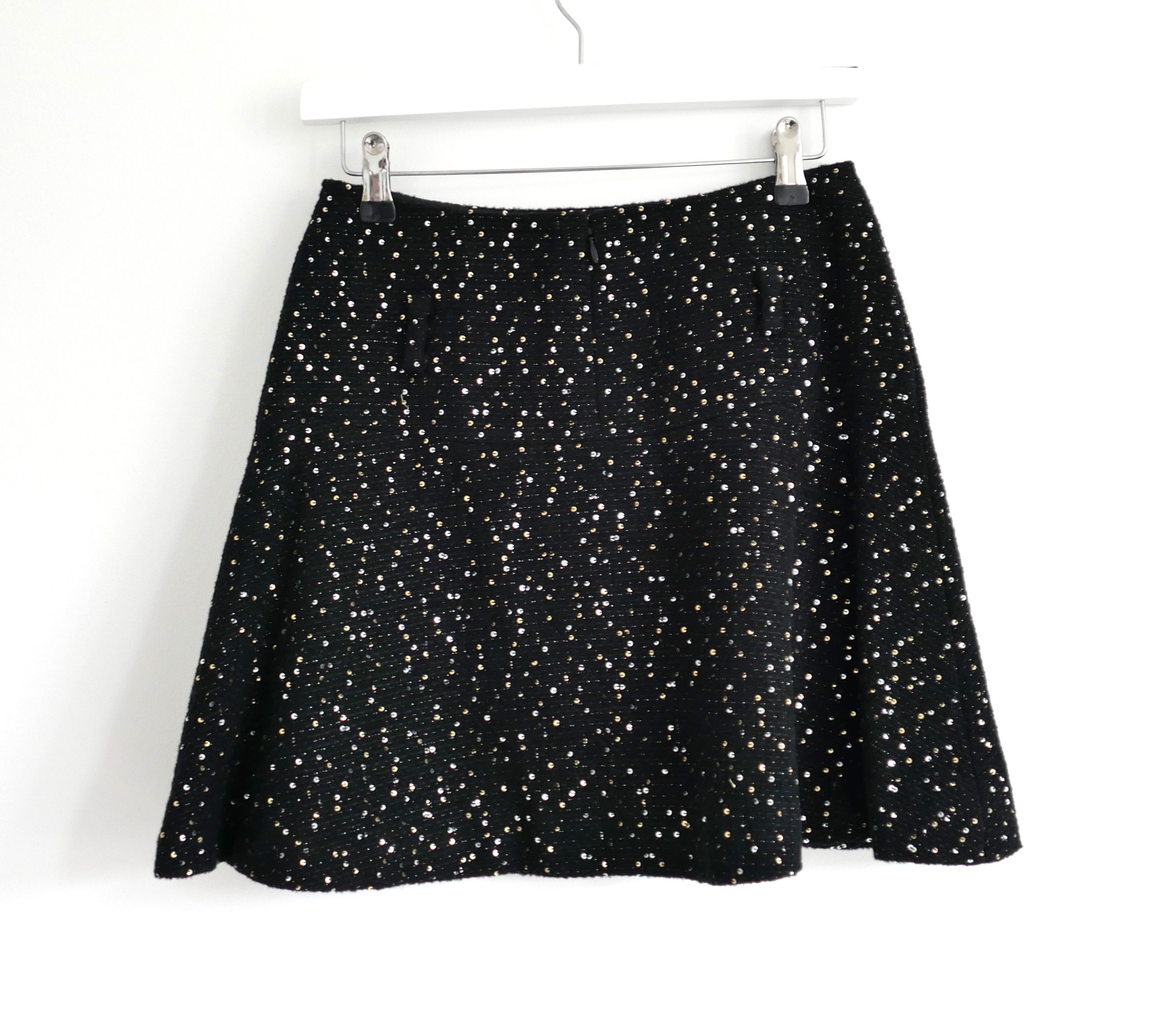 Chanel Chanel Fall 2002 Sequin Tweed Flared Mini Skirt Size 27" / US 4 / IT 40 - 5 Thumbnail