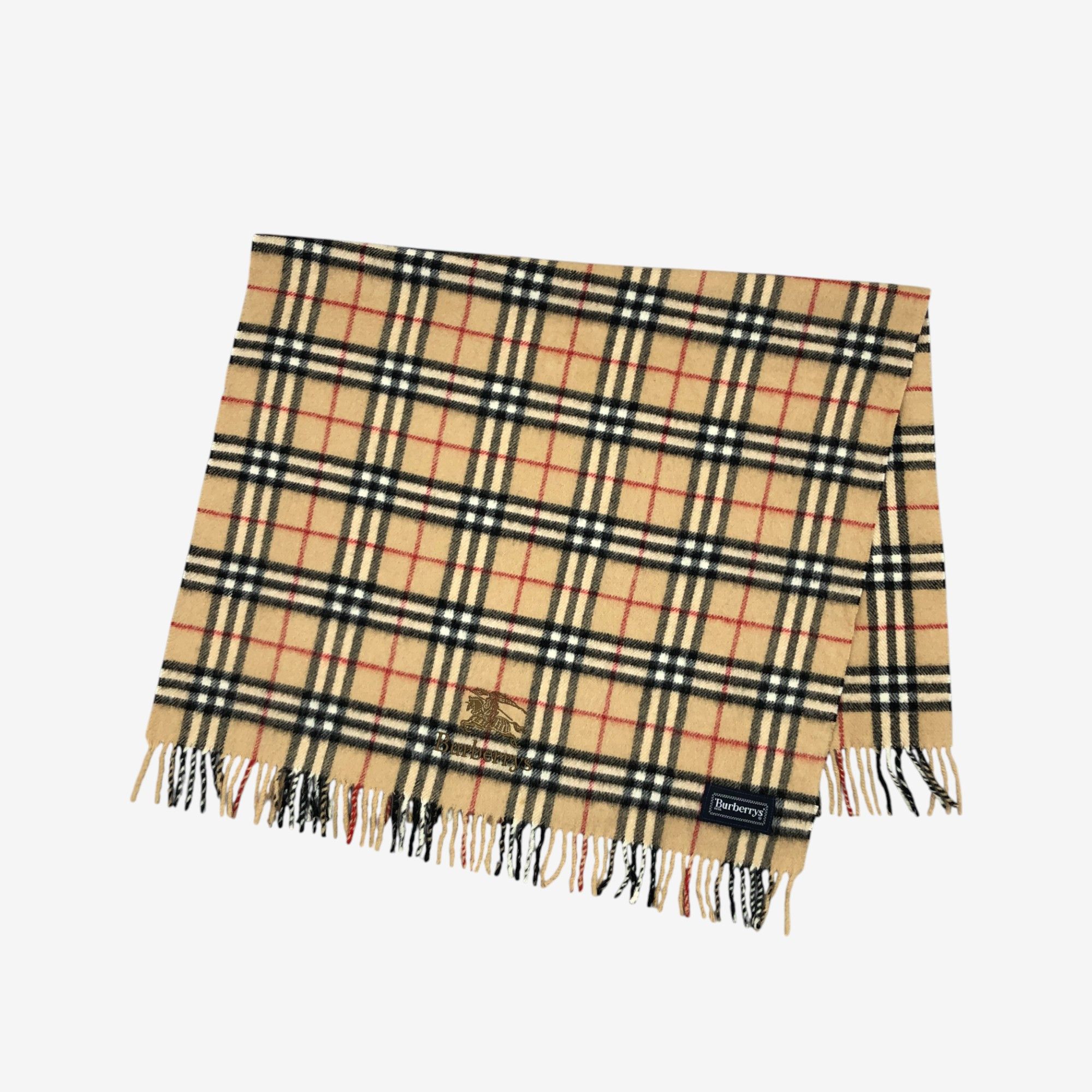 Burberry Vintage Burberrys Scarf Muffler Wool Stole Shawls Scarves Size ONE SIZE - 4 Thumbnail