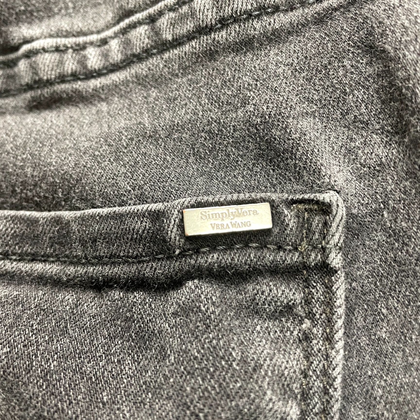 Vintage SIMPLY VERA VERA WANG Jegging Jeans Womens 8 Black Slim High Rise Stretch 28x27 Size 30" / US 8 / IT 44 - 4 Thumbnail