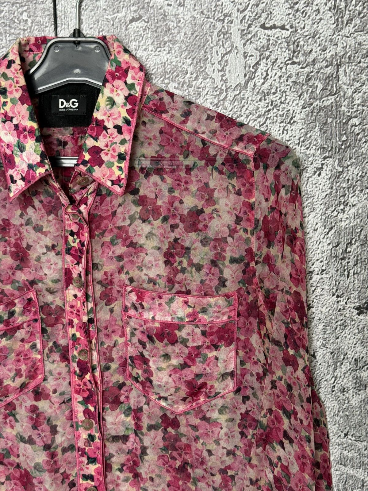 Dolce & Gabbana Dolce & Gabbana Silk Shirt D&G Floral Sheer Button Up Blouse Size XS / US 0-2 / IT 36-38 - 4 Thumbnail