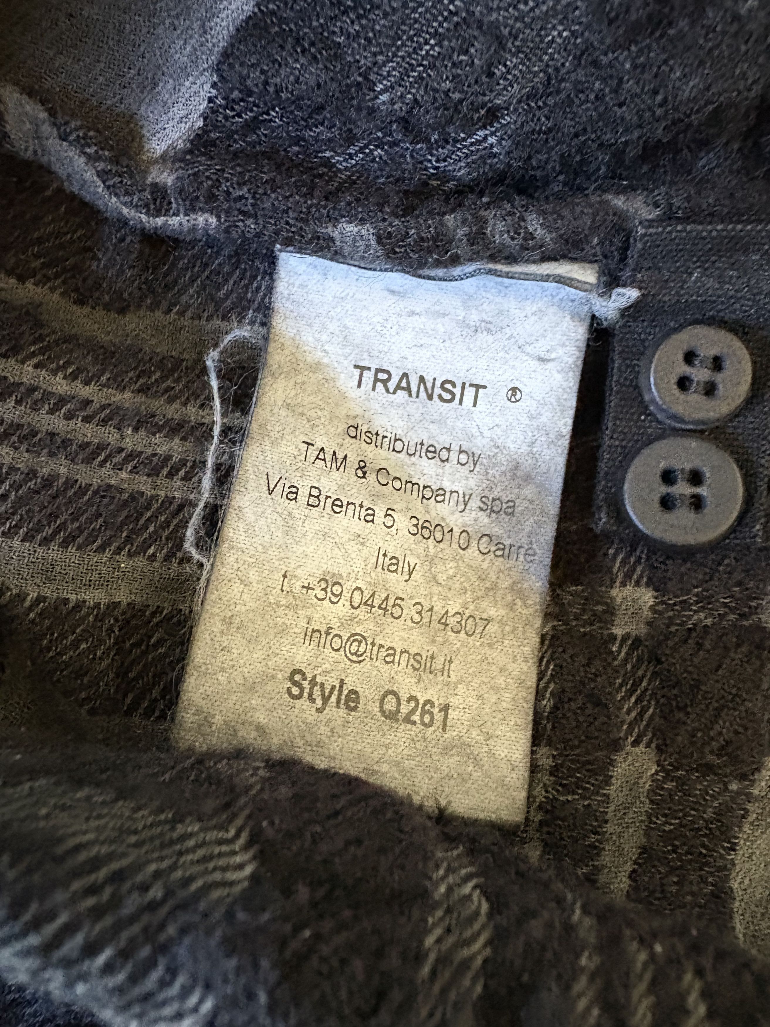 Transit Checked long wool shirt Size US M / EU 48-50 / 2 - 7 Thumbnail