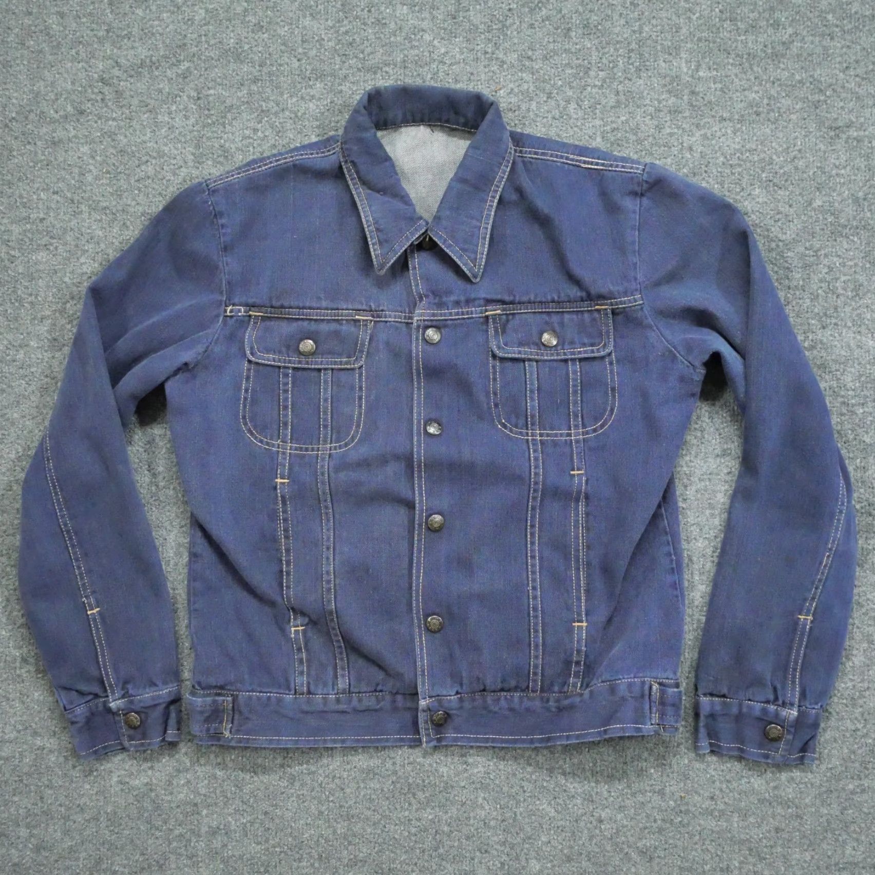 Denime VINTAGE Hi Gear Jacket Womens M Blue Denim Trucker Snap 70s Size 32" / US 10 / IT 46 - 2 Thumbnail