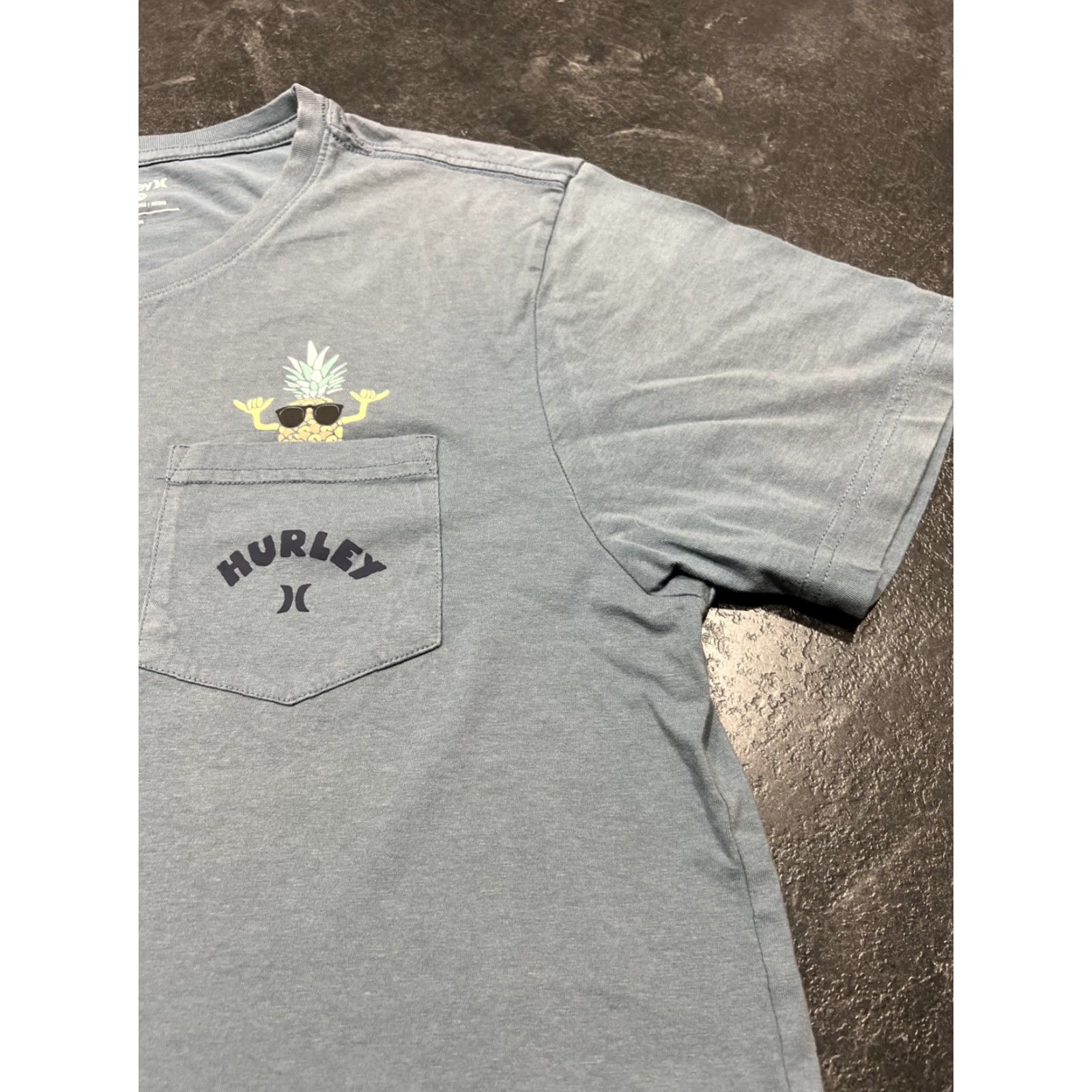 Hurley HURLEY Pocket T-Shirt Adult XL Blue Preowned Mens Size US XL / EU 56 / 4 - 3 Thumbnail