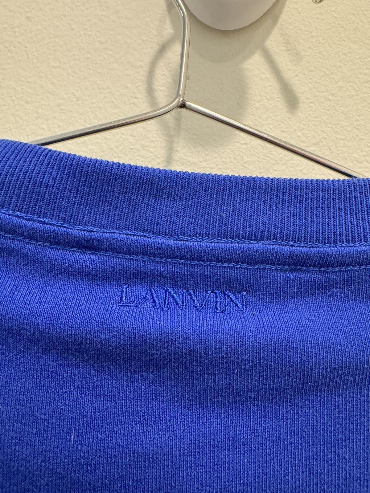 Lanvin FINAL DROP crib lace embroidered logo sweatshirt Klein blue Size US S / EU 44-46 / 1 - 5 Thumbnail