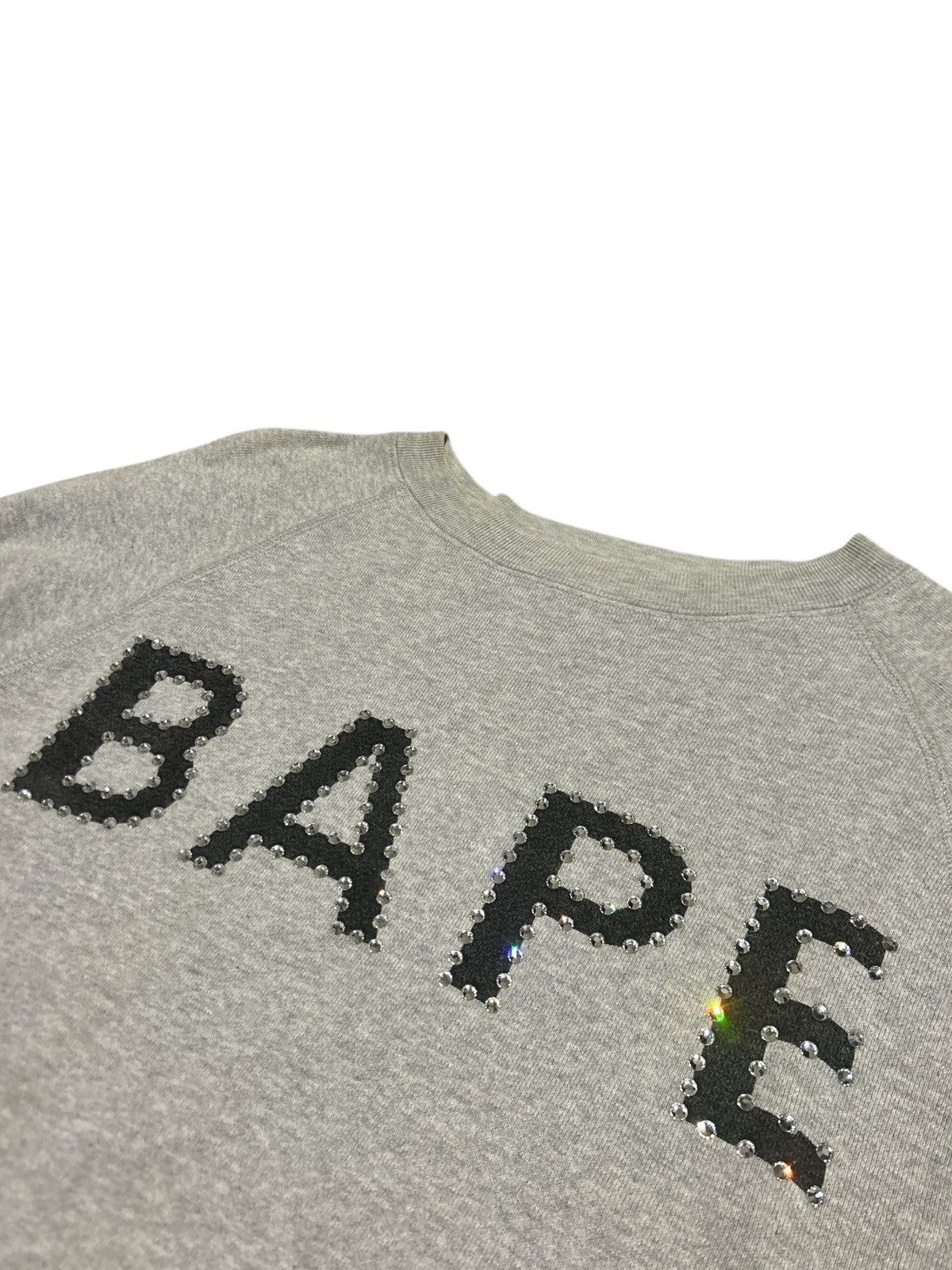 Bape × Swarovski 💥OFFER🔥Vintage A Bathing Ape BAPE Swarovski Logo Crewneck Size US XS / EU 42 / 0 - 3 Thumbnail