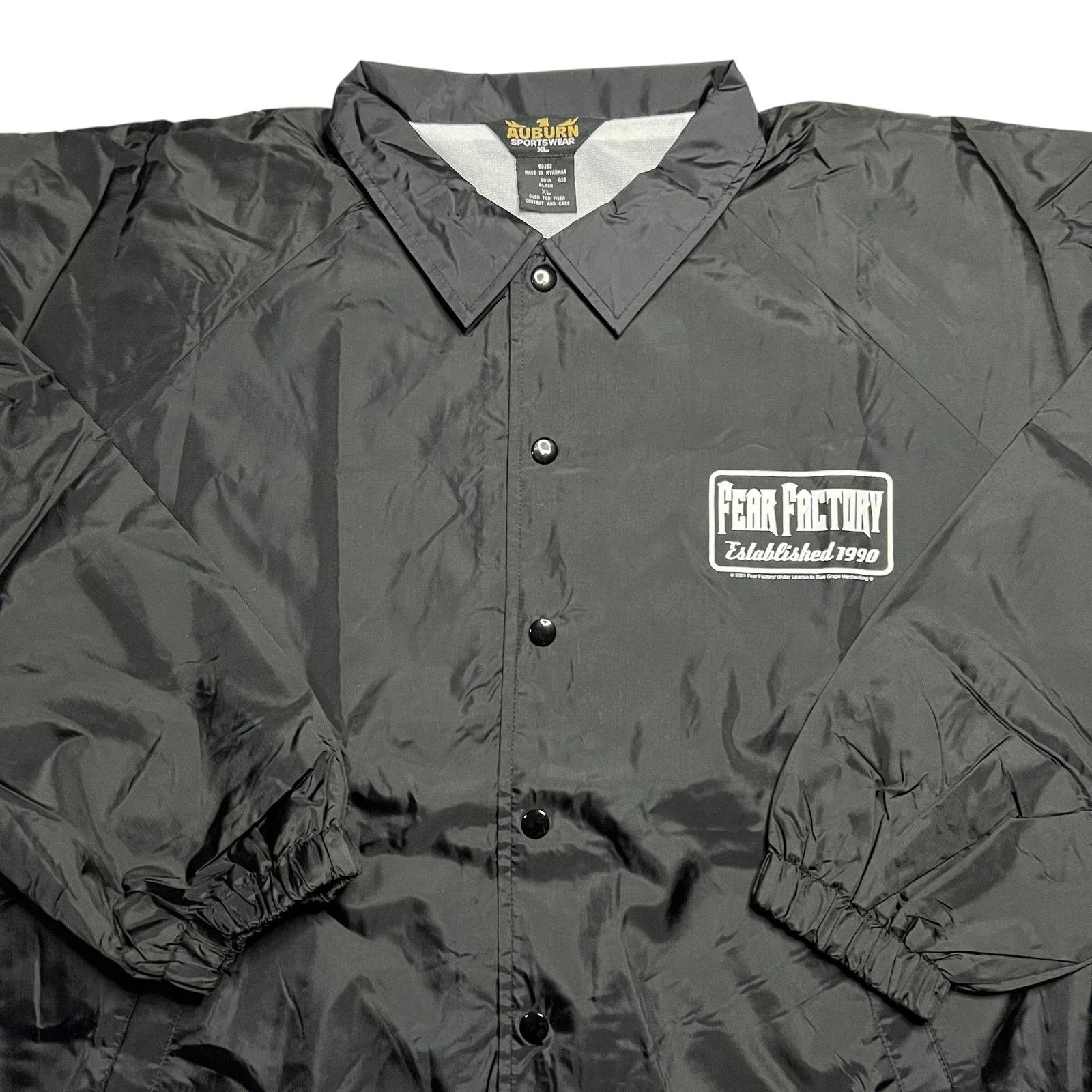 Auburn Sportswear × Band Tees × Vintage Vintage 2001 Fear Factory band coach jacket (XL) Size US XL / EU 56 / 4 - 2 Thumbnail