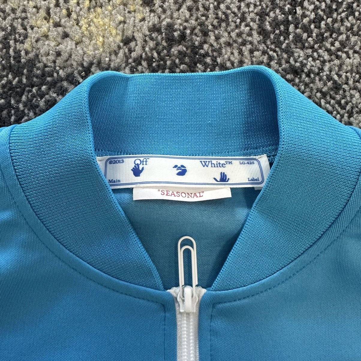 Off-White Men's Off-White Jacket Arrow Print Zip Blouson Blue Size US L / EU 52-54 / 3 - 3 Thumbnail