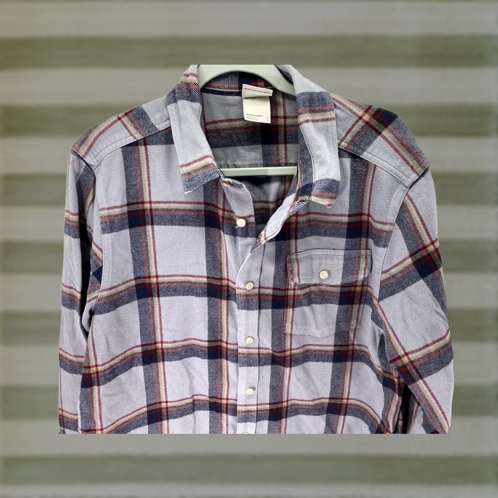 The North Face The North Face Flannel Shirt Men L Gray Plaid Button Long Sleeve Heavy Size US L / EU 52-54 / 3 - 1 Thumbnail