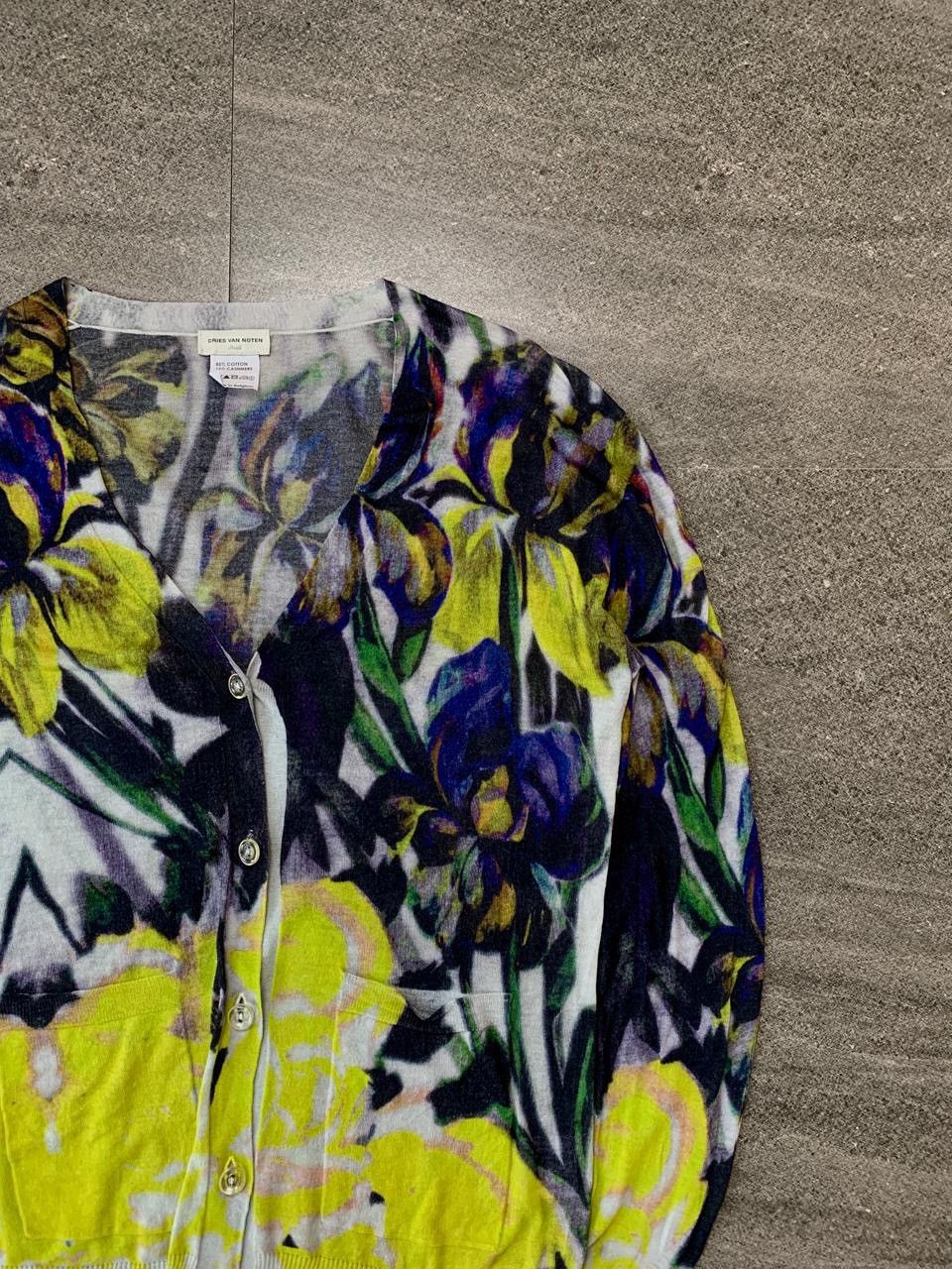 Dries Van Noten FREE TAX! Floral Airbrush Cardigan - Small Size US S / EU 44-46 / 1 - 3 Thumbnail