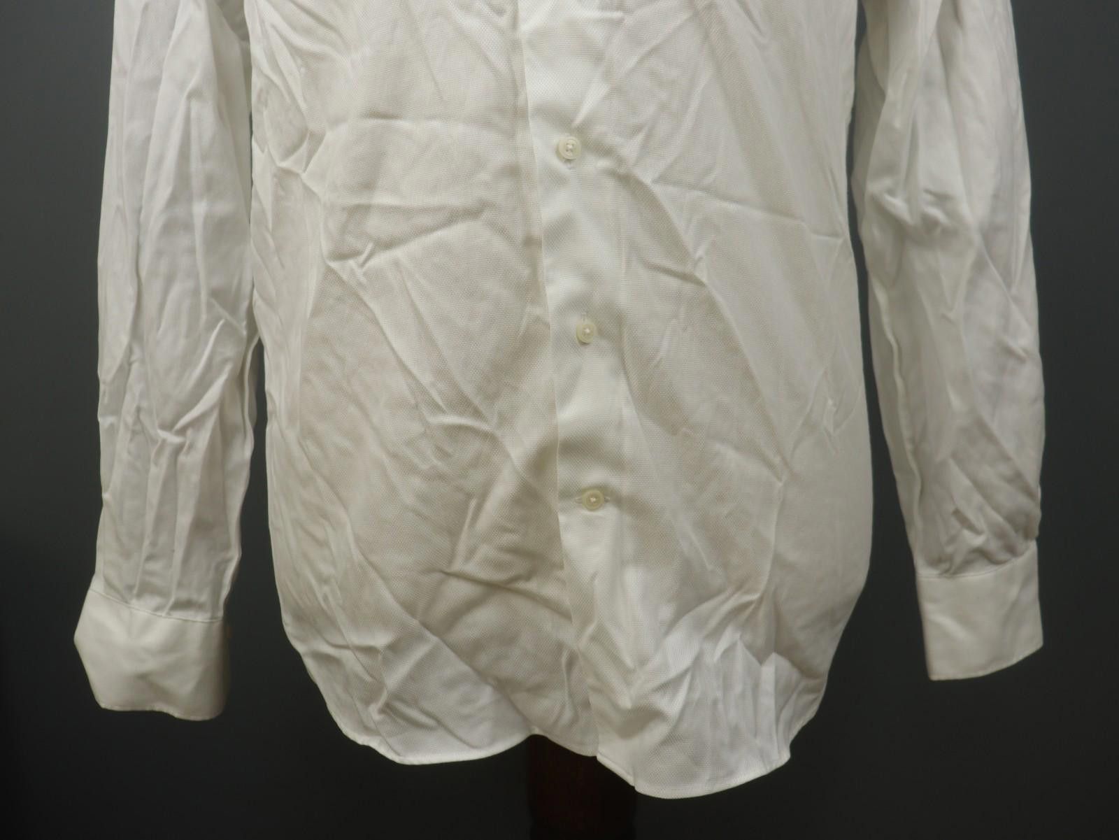 Suitsupply Suitsupply White Cotton Collared Slim Dress Shirt Size 40 Size 38R - 3 Thumbnail