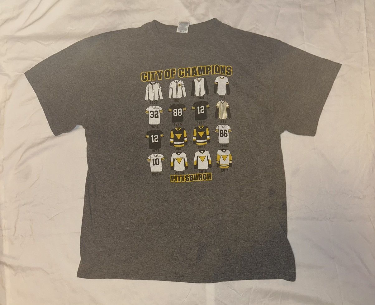 Other PITTSBURGH City Of Champions Grey Shirt Delta Tag Sz. XL Size US XL / EU 56 / 4 - 1 Thumbnail