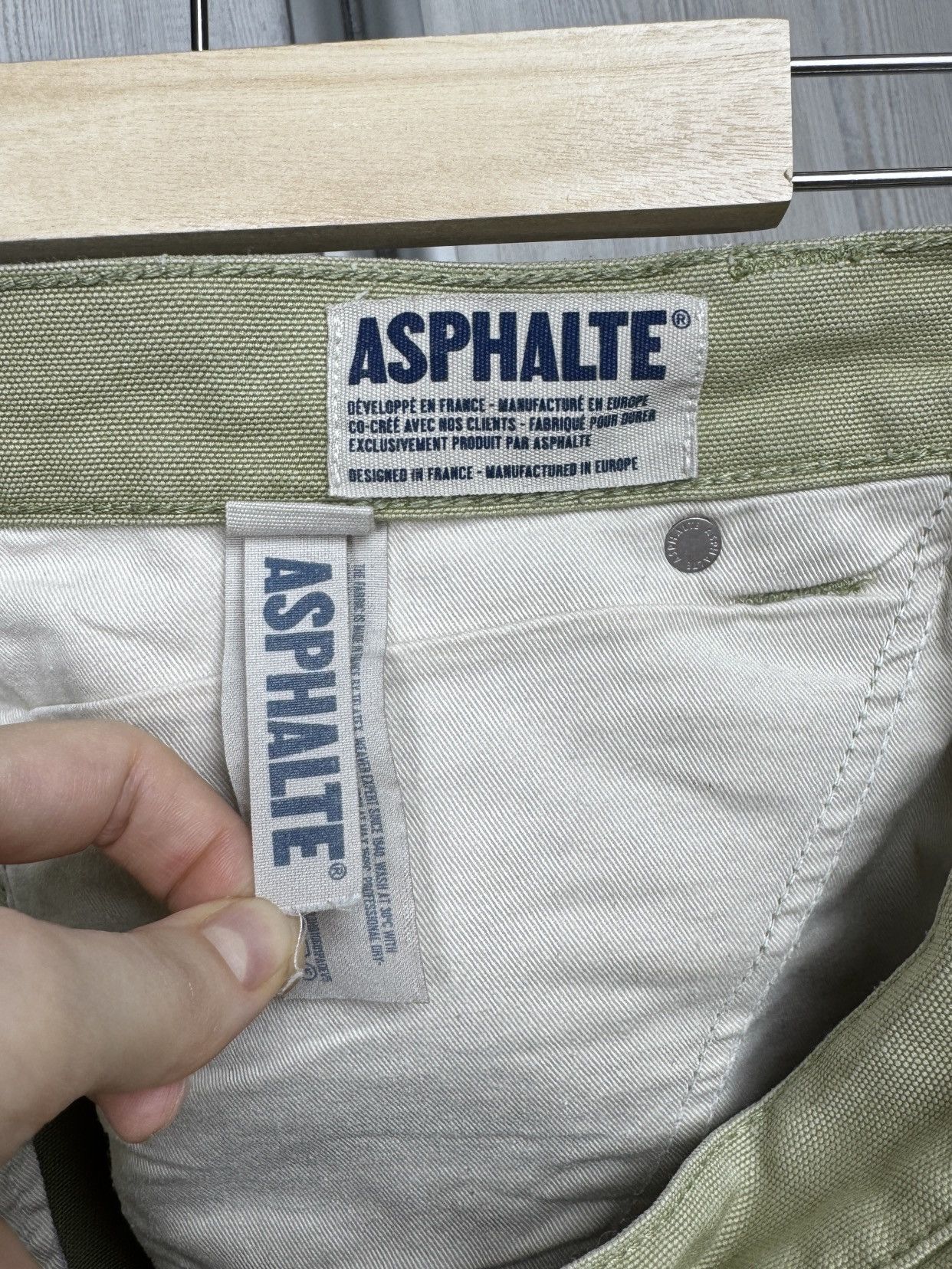Asphalt Asphalte Beige/Green Denim Twill style Cotton pants Size US 36 / EU 52 - 10 Thumbnail