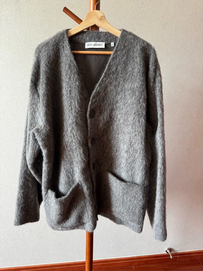 Our Legacy our legacy size 52 23fw gray horsehair cardigan 2502-Nexta Size US L / EU 52-54 / 3 - 1 Thumbnail