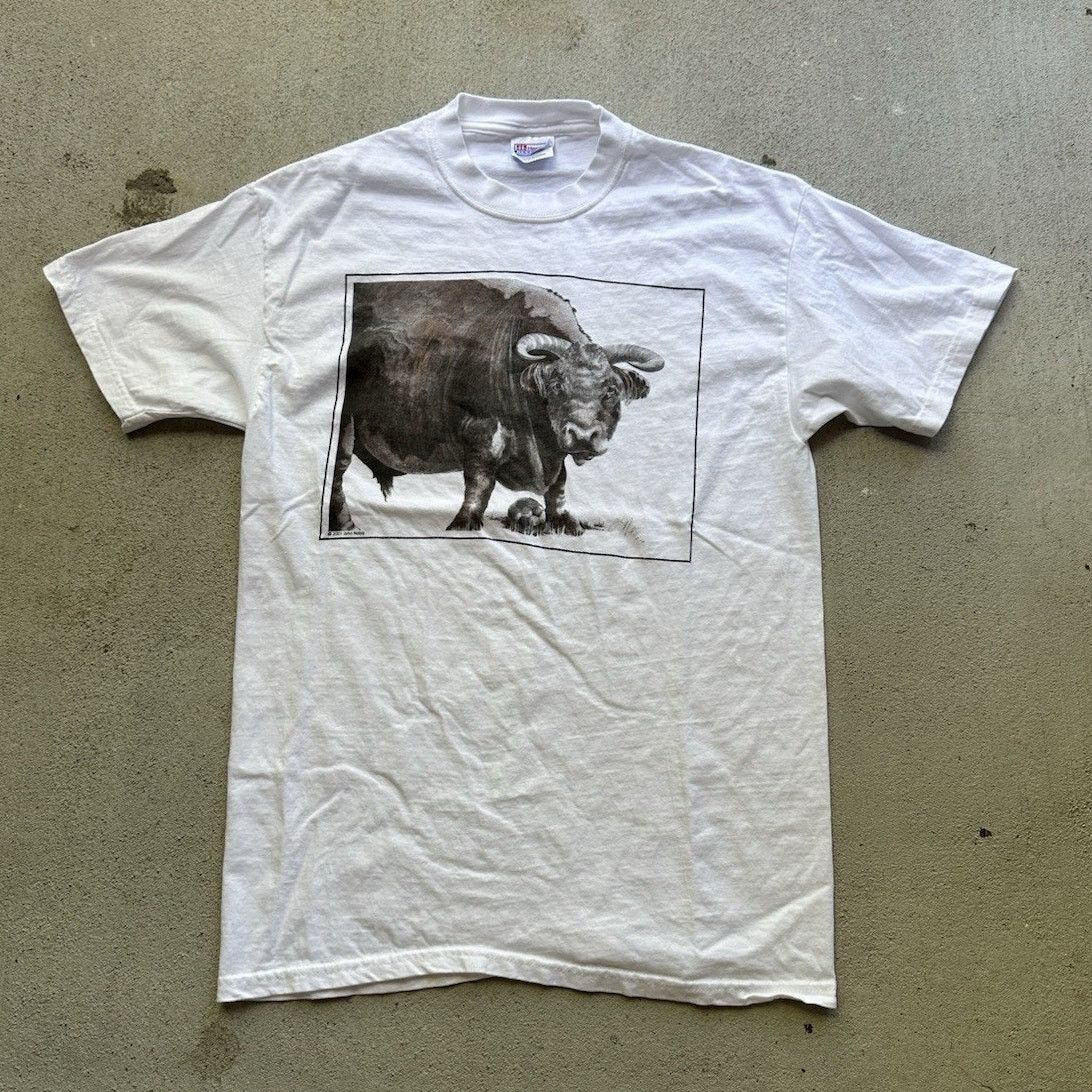 Hanes × Vintage Vintage 2001 Bull Art T-shirt Mens Medium John Noble Y2K Size US M / EU 48-50 / 2 - 1 Thumbnail